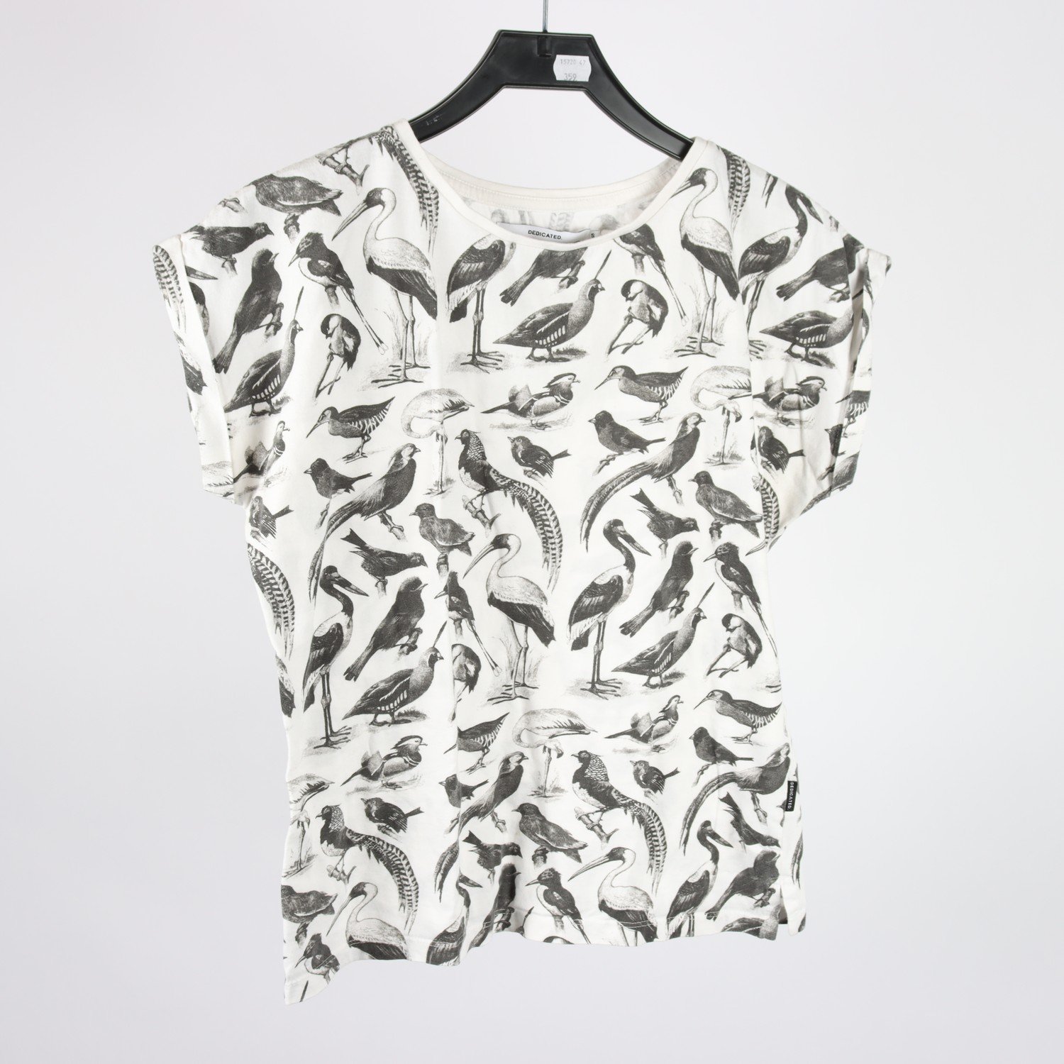 T-shirt, Dedicated, vit, fåglar, stl. S