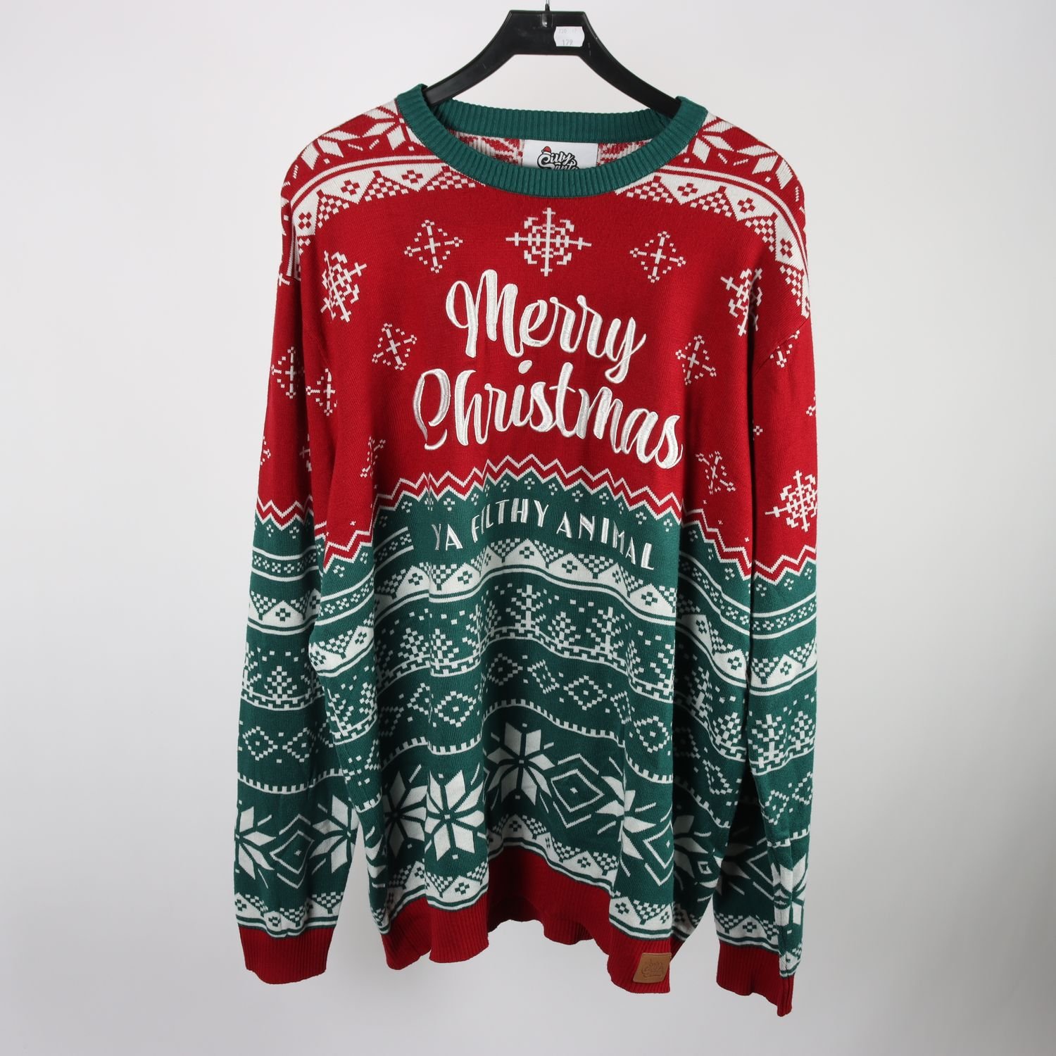 Jultröja, Silly Santa, grön, röd, stl. man 4XL, wom 5XL