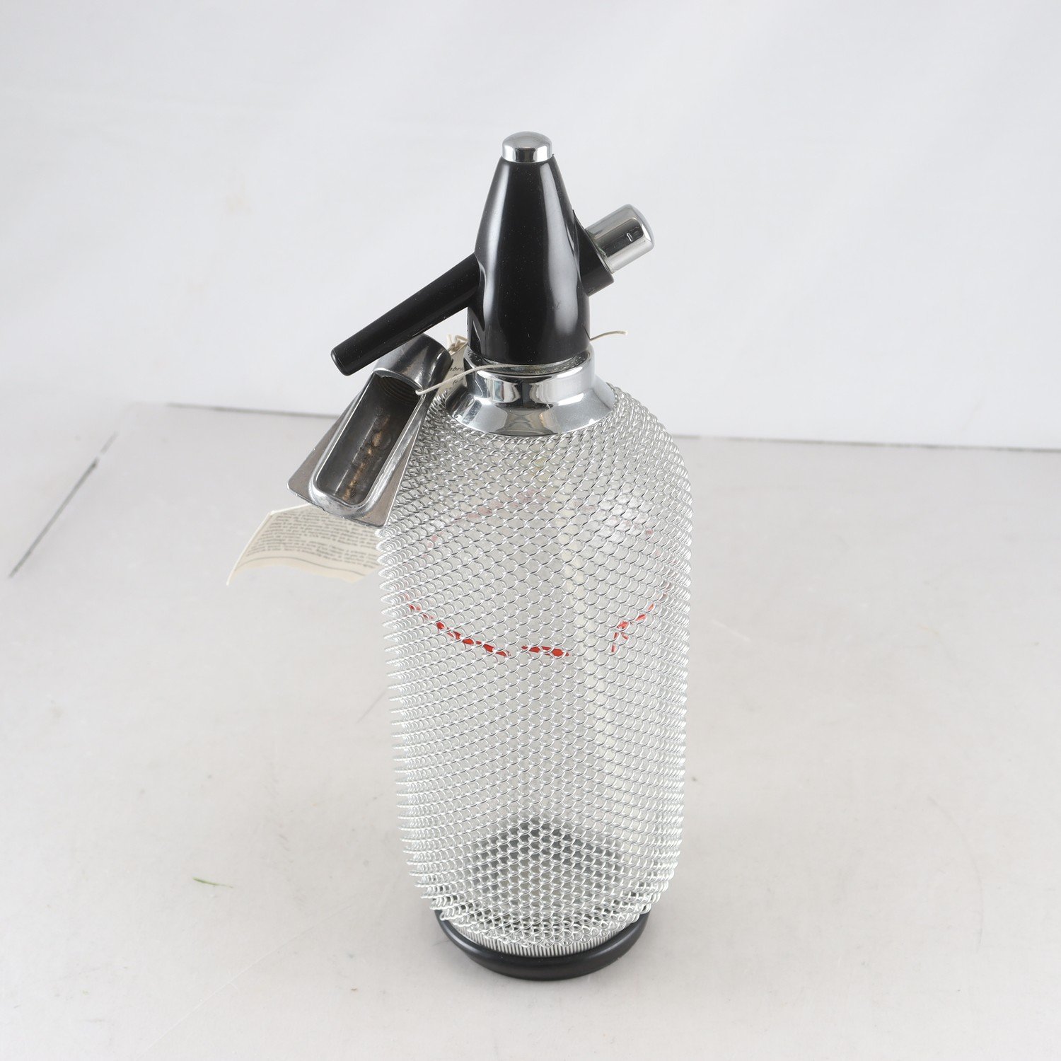 Sifon, glas, metall, 1900-talets senare del. Samfraktas ej.