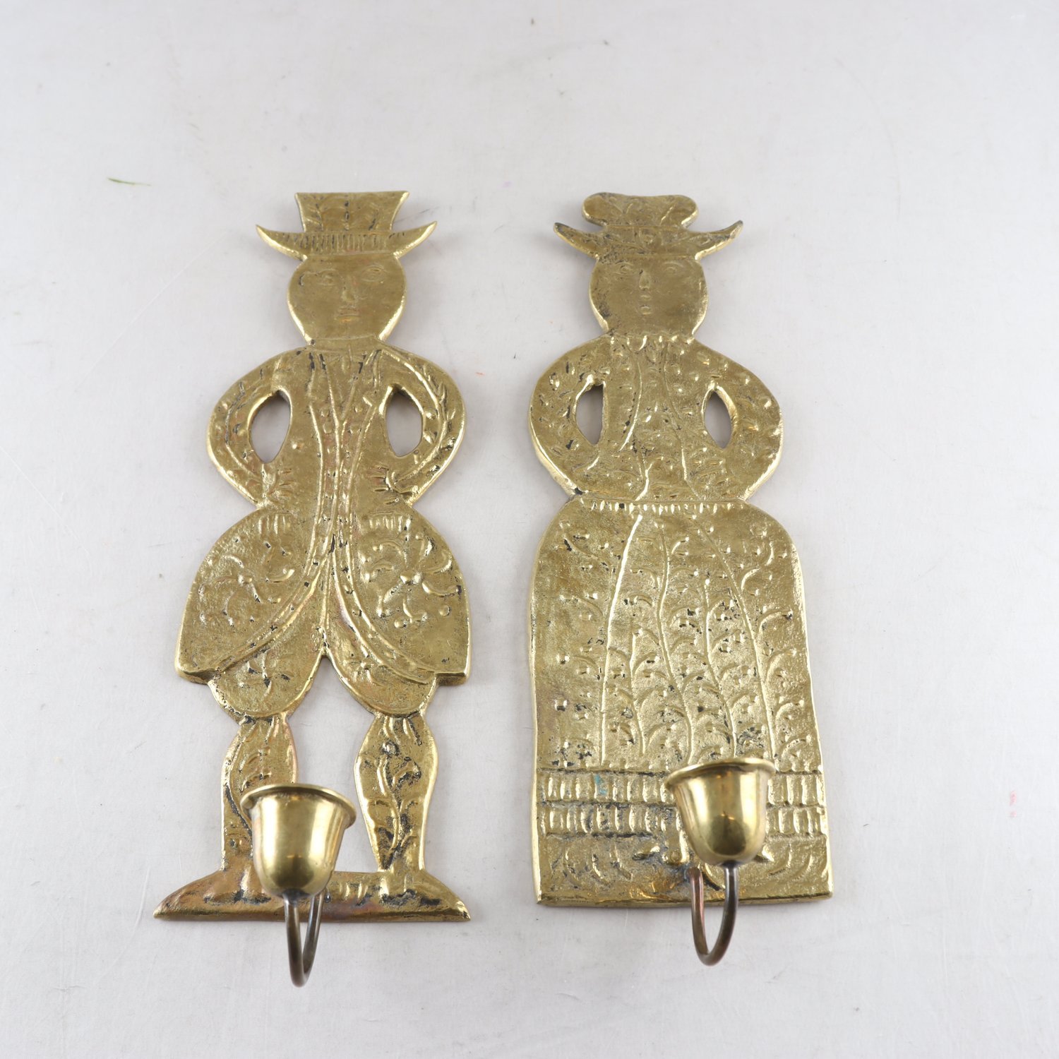 Ljuslampetter, mässing, 1 par