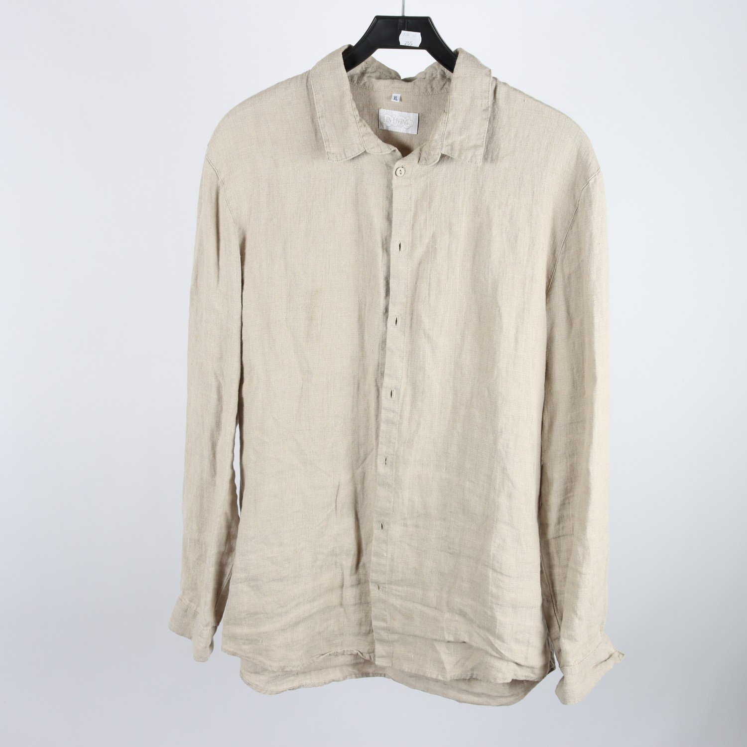 Skjorta, Lin Living, beige, lin, stl. XL.