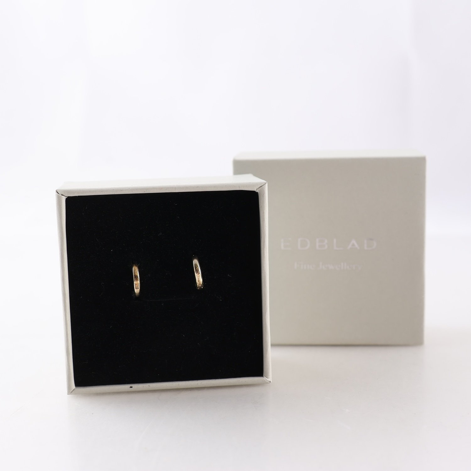 Örhängen, hoops, silver 925, guldpläterade, Edblad, vikt: 1.3g