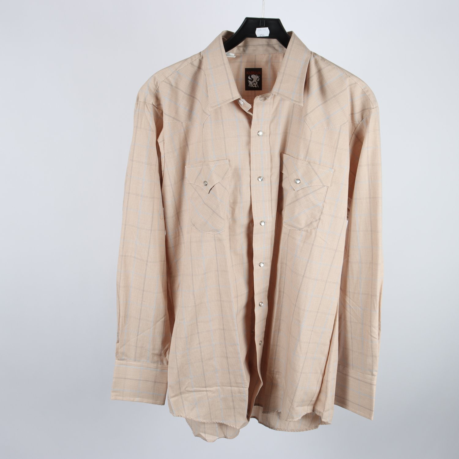 Skjorta, Karman, beige, rutig, stl. 17/35.