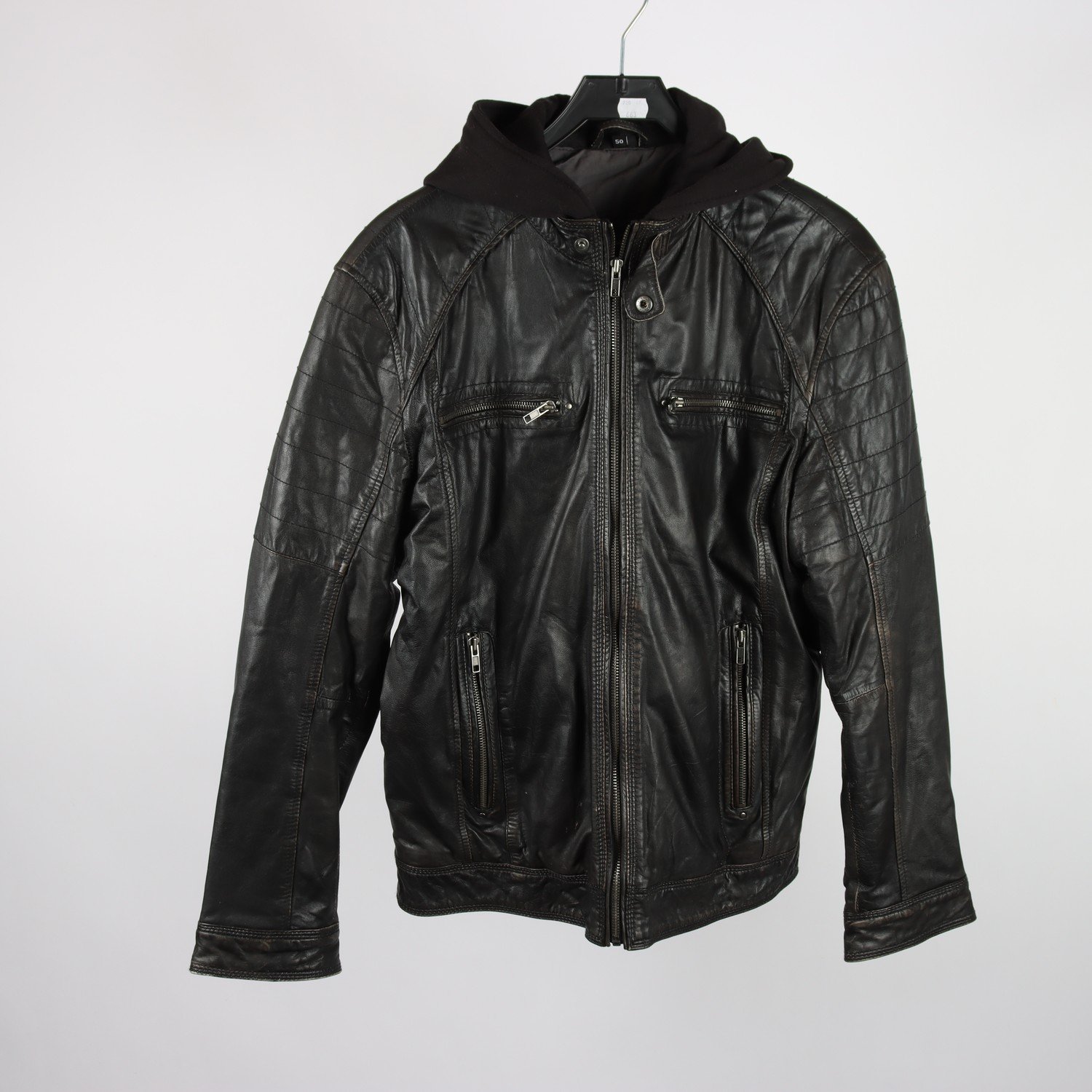 Skinnjacka, Molltan, svart, stl. 50.