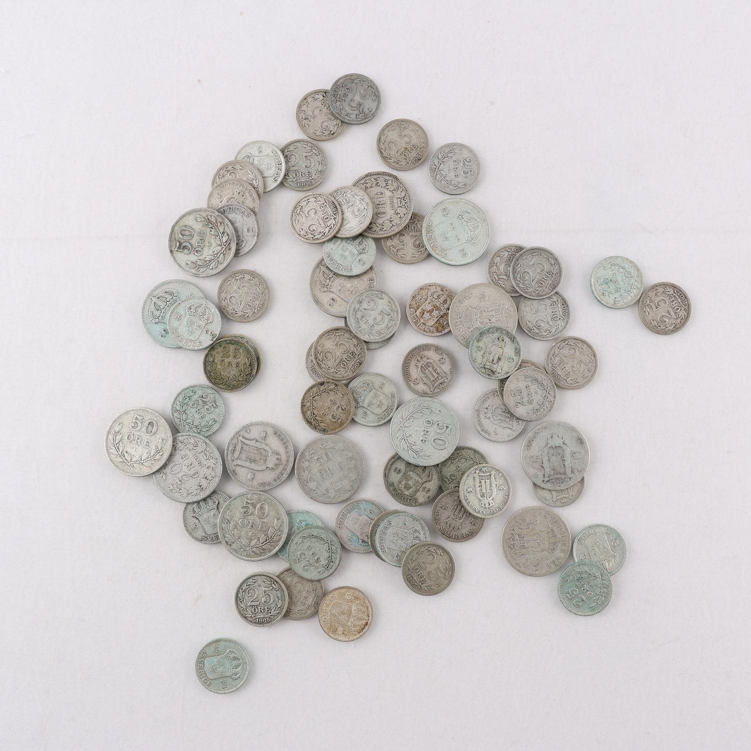 Samling med svenska silvermynt, 60%