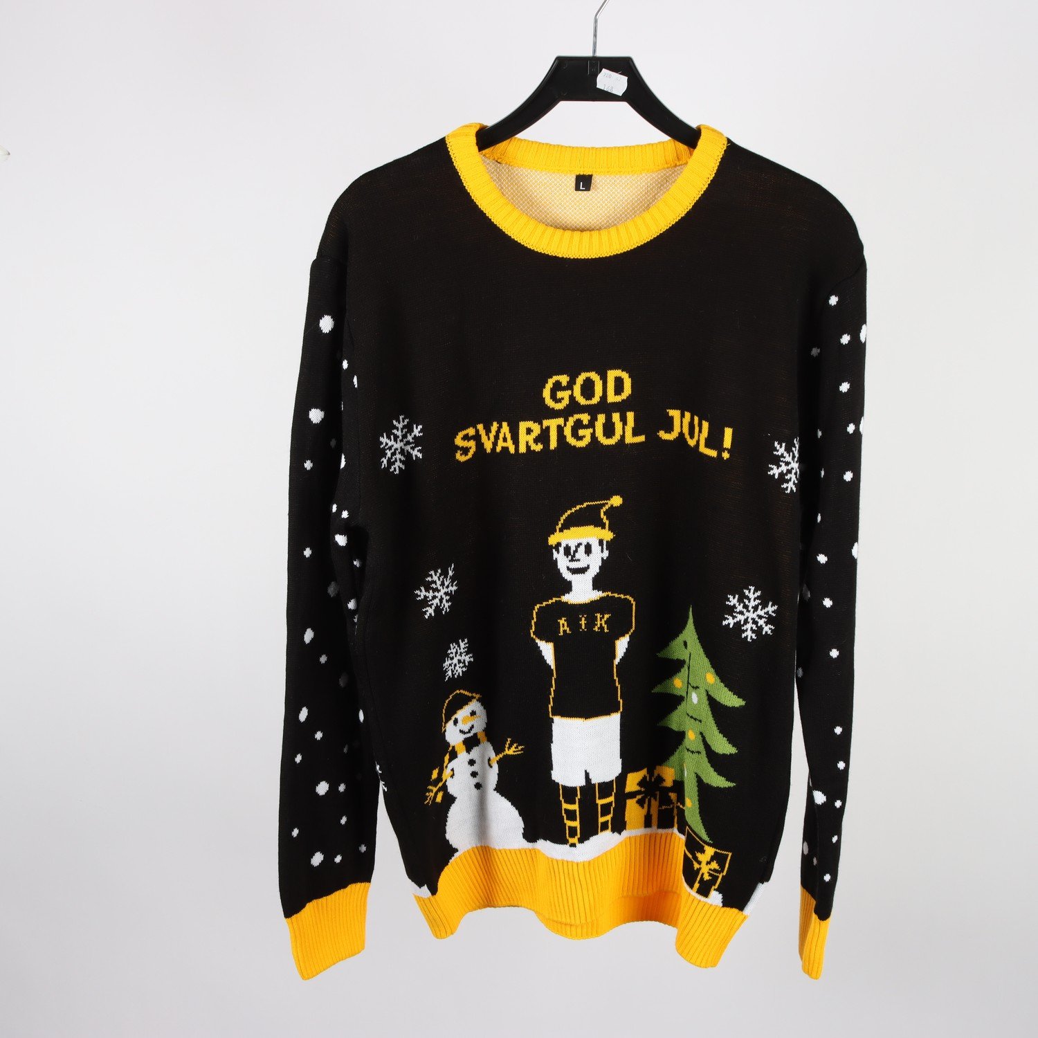 Jultröja, AIK, svart, gul. stl. L