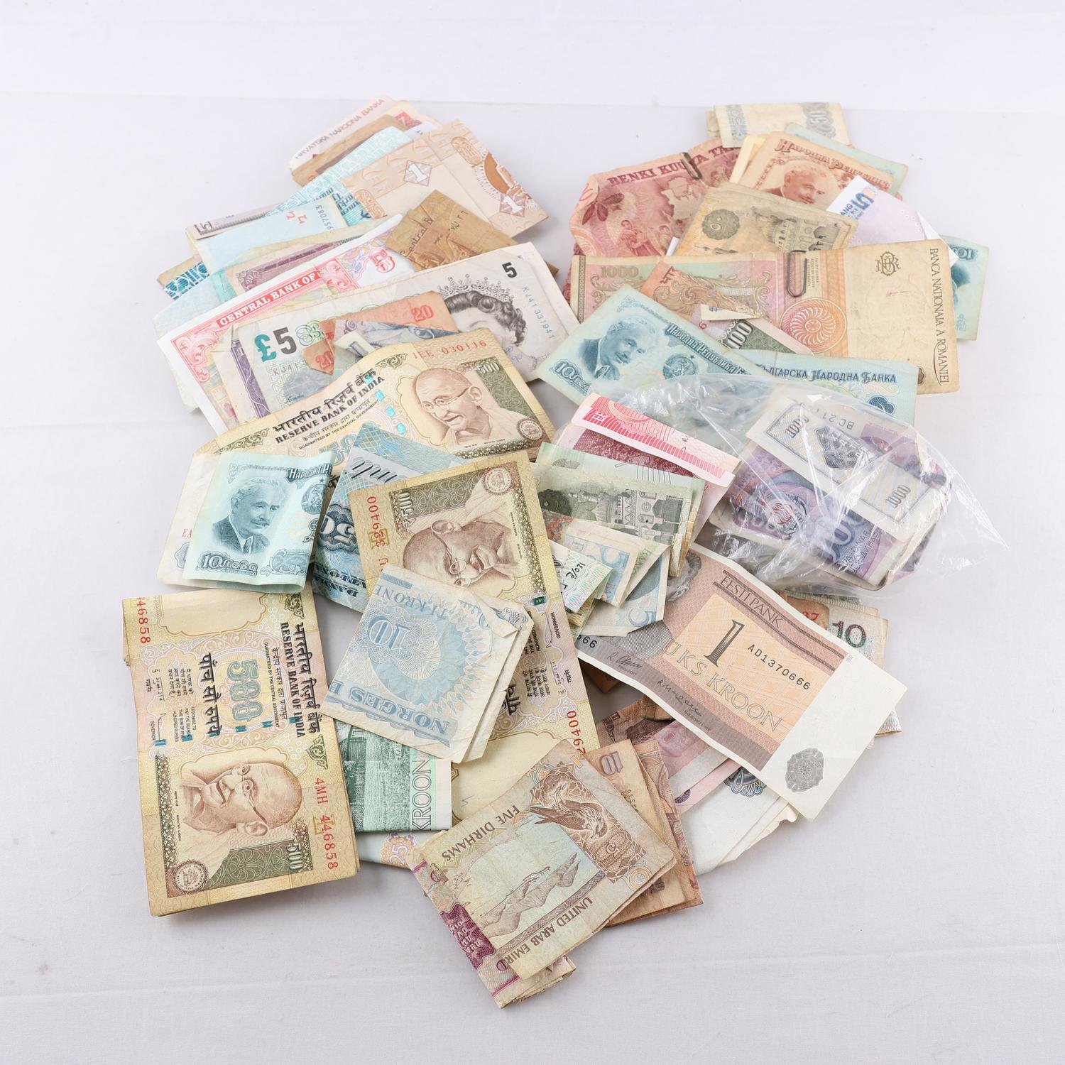 Samling med utländska sedlar
