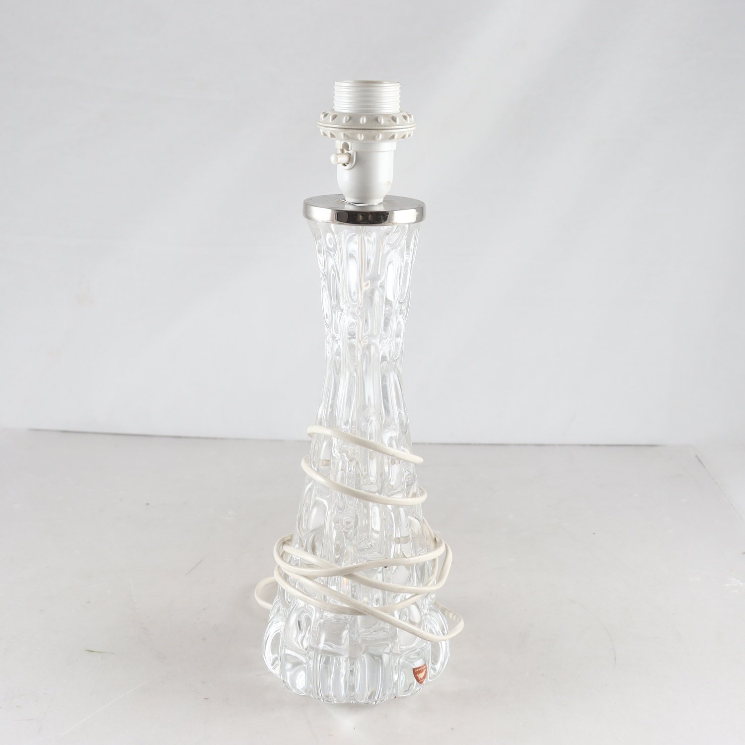 Bordslampa, Orrefors, Carl Fagerlund, Glas & metall. Samfraktas ej.