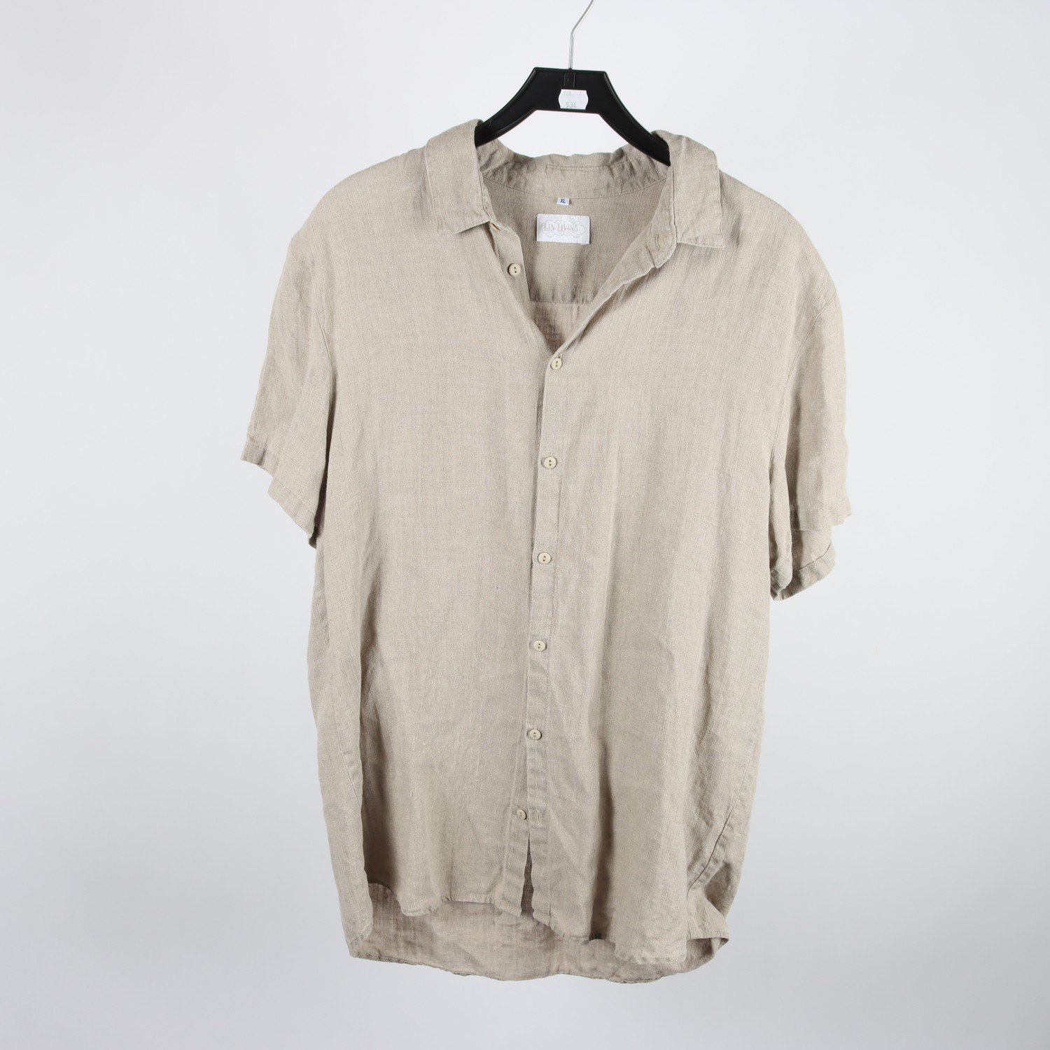 Skjorta, Lin Living, beige, lin, stl. XL.
