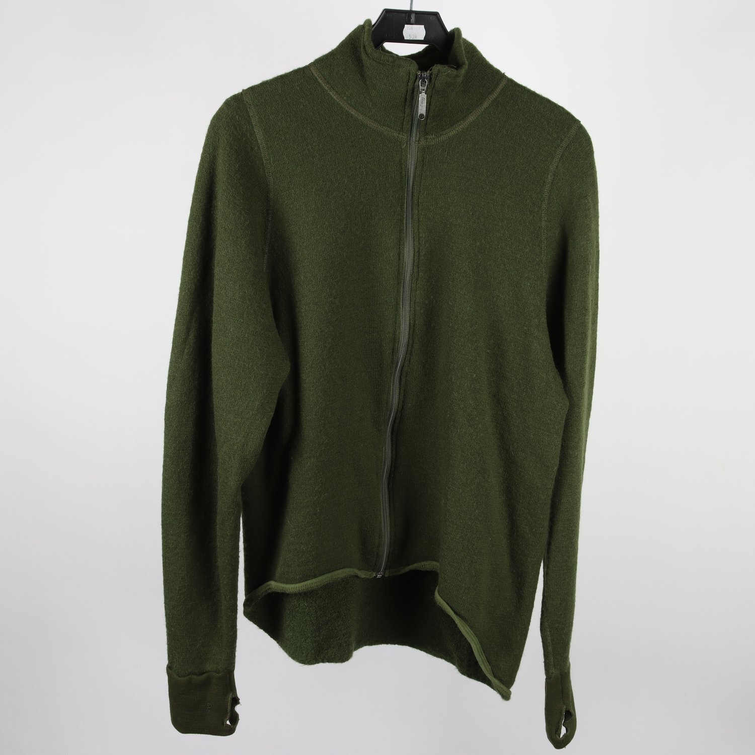 Tröja, Försvarets, grön, ullmix, stl. 7.