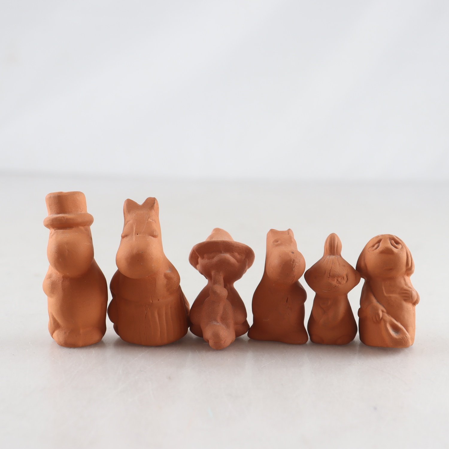 Figuriner, terracotta, Mumin, 6 st