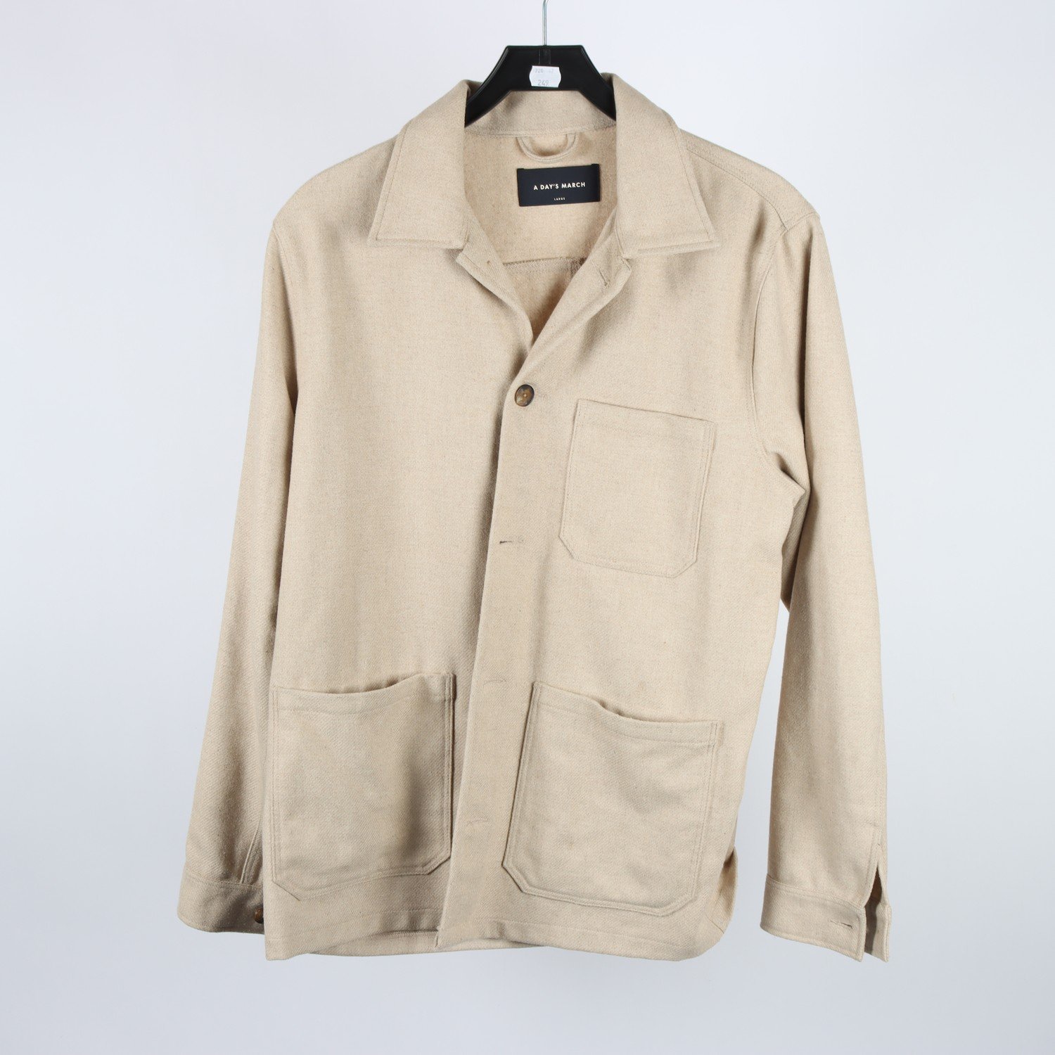 Skjortjacka, A Day´s March, beige, ullmix, stl. L.