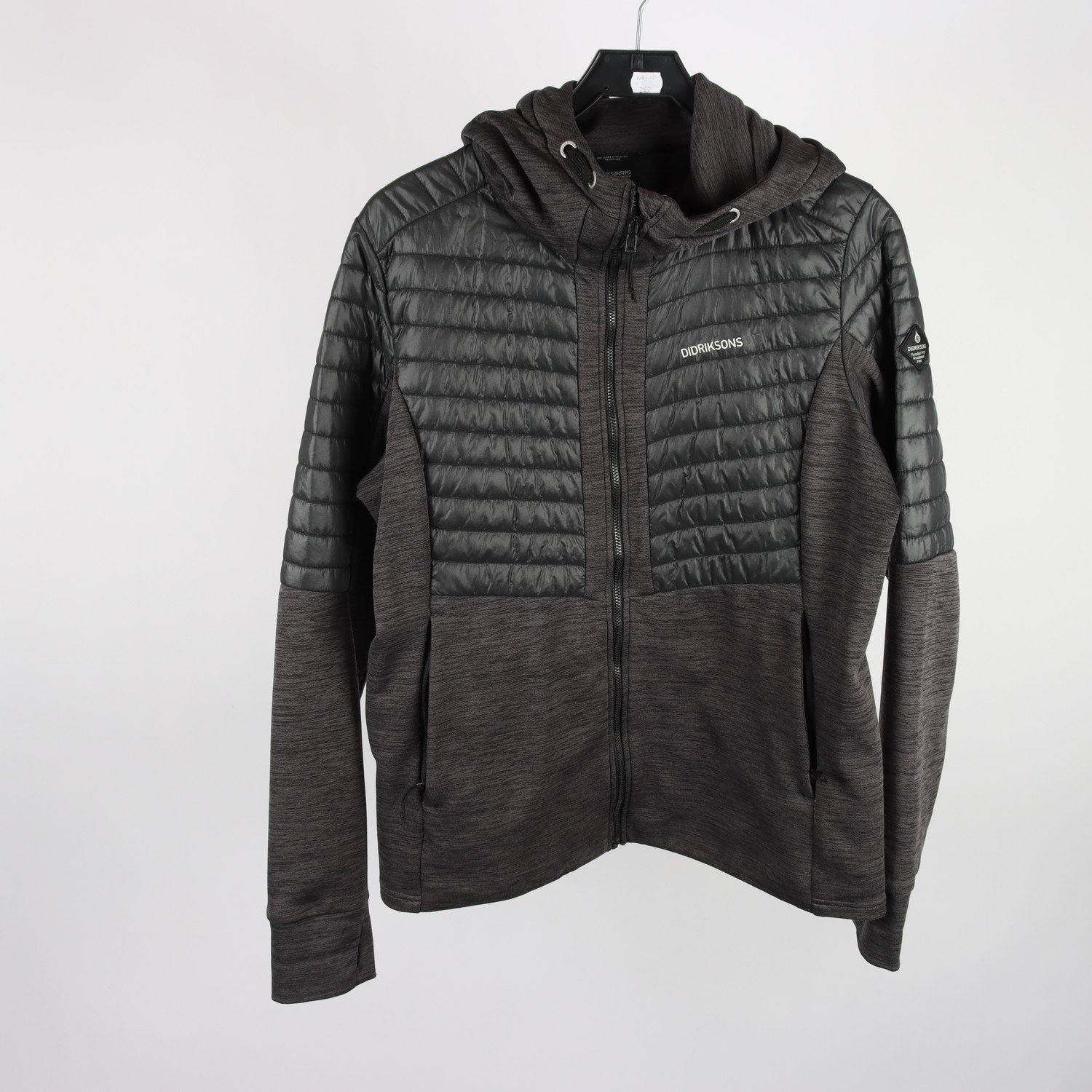 Jacka, Didriksons, svart/grå, stl. ca. S/M.