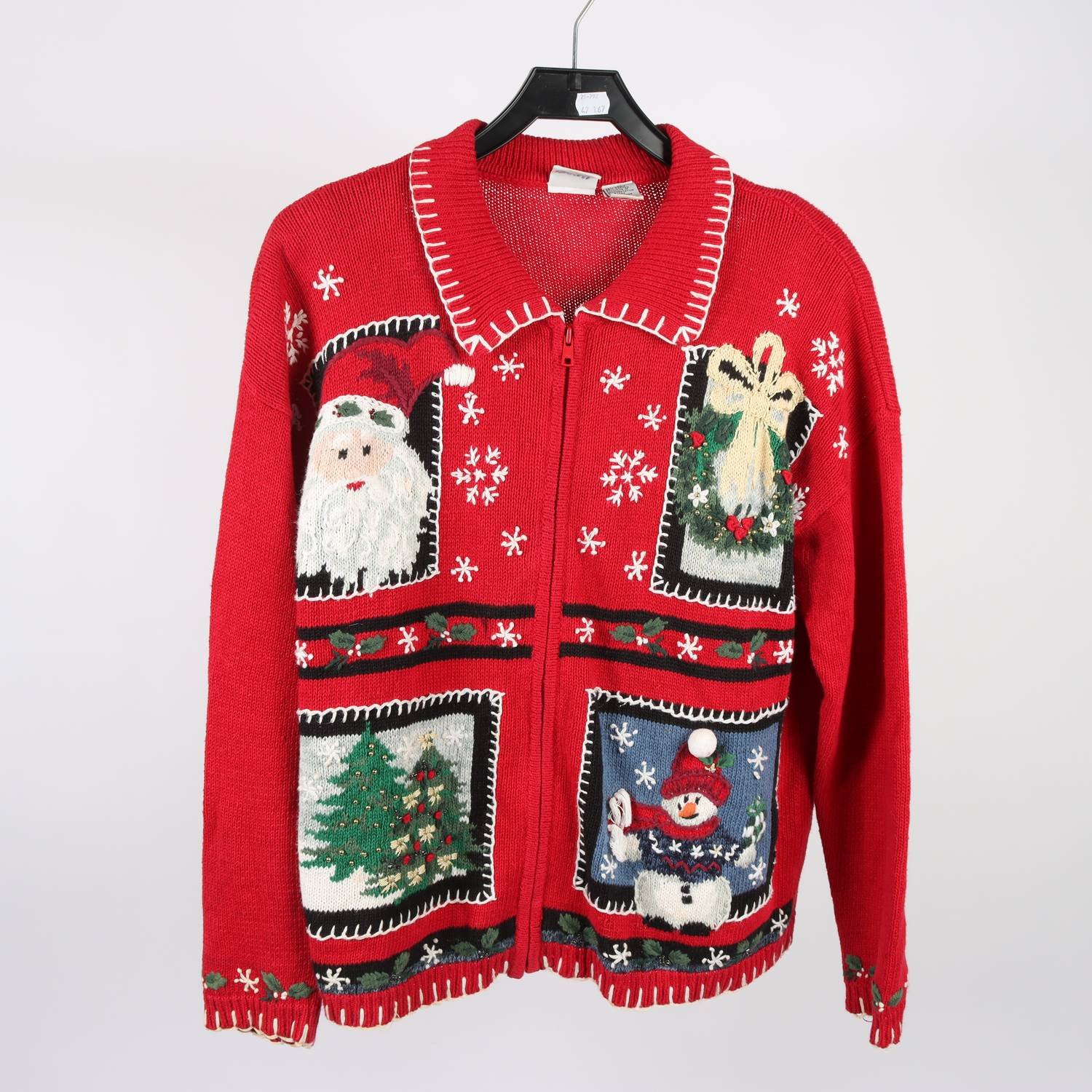 Stickad jultröja, Carolina Colours, vintage, stl. M