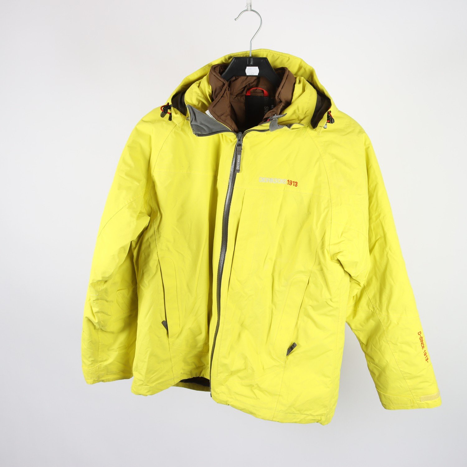 Vinterjacka, Didriksons, gul, stl. 38.