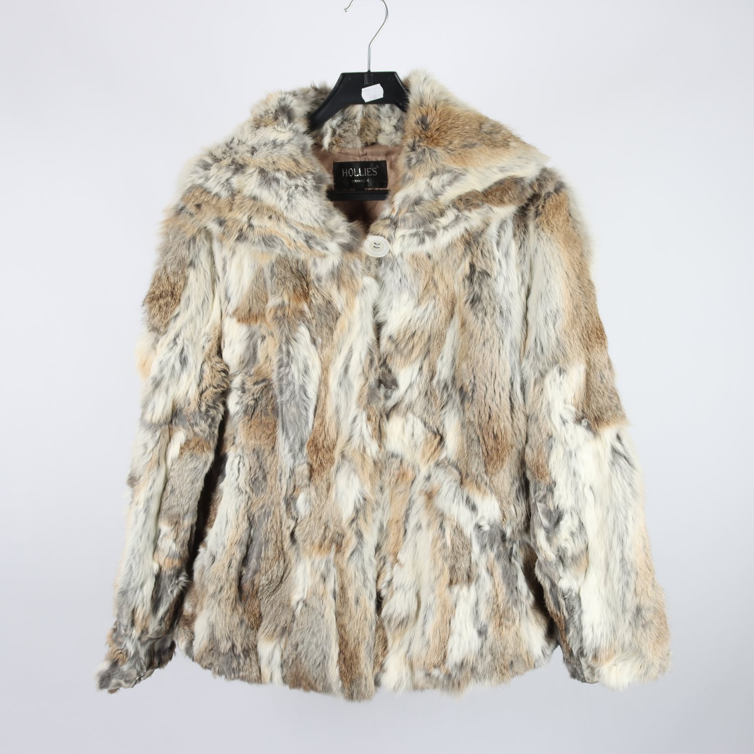 Pälsjacka, Hollies, beige, kanin, stl. 44.