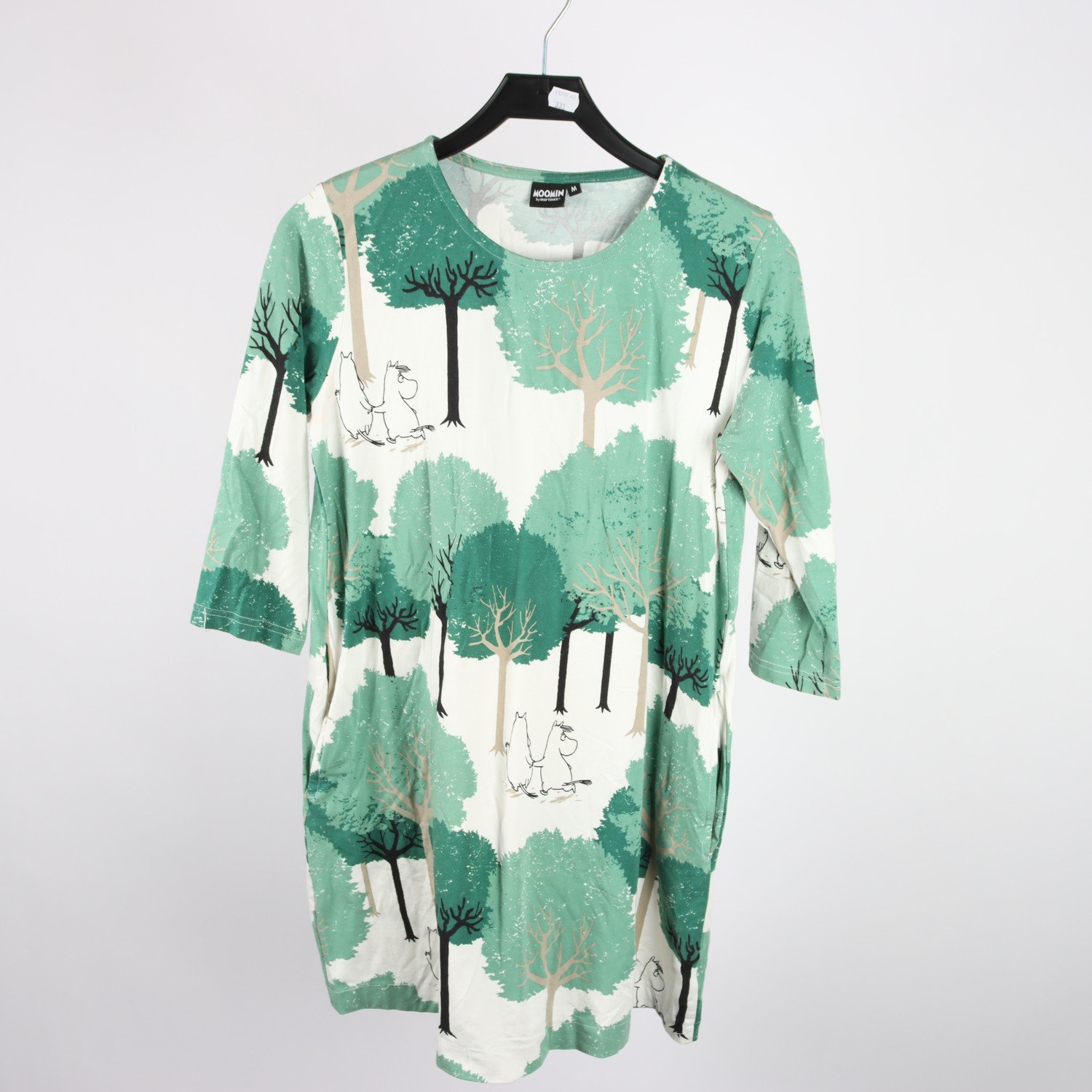 Klänning, Moomin, grön, vit, stl. M
