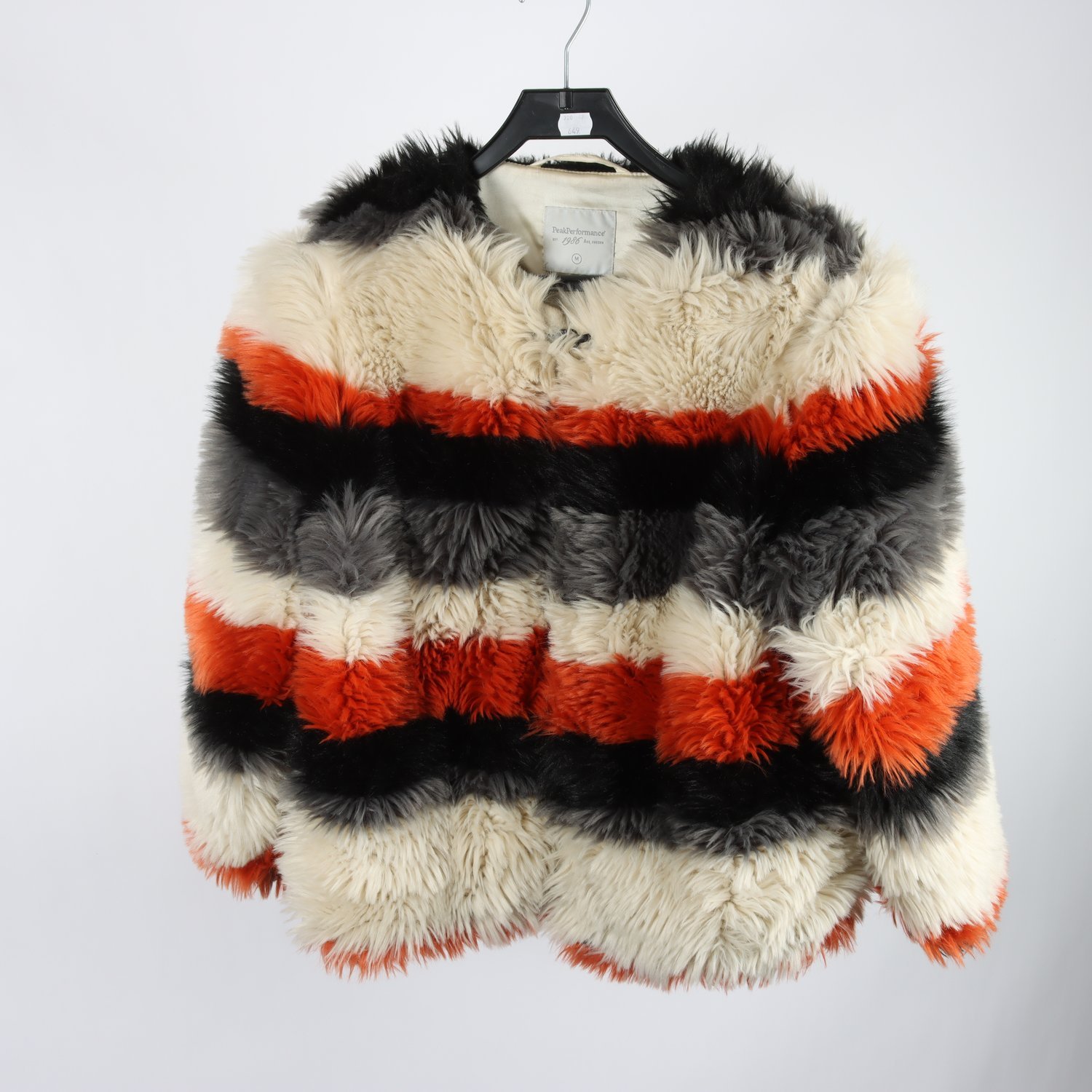 Pälsjacka, Peak Performance, beige, svart, stl. M.