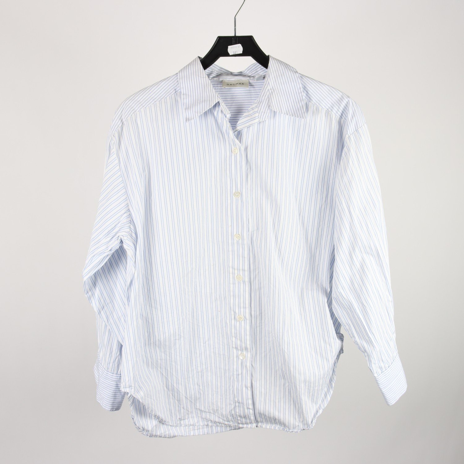 Skjorta, Dagmar, vit, blå, randig, stl. 38