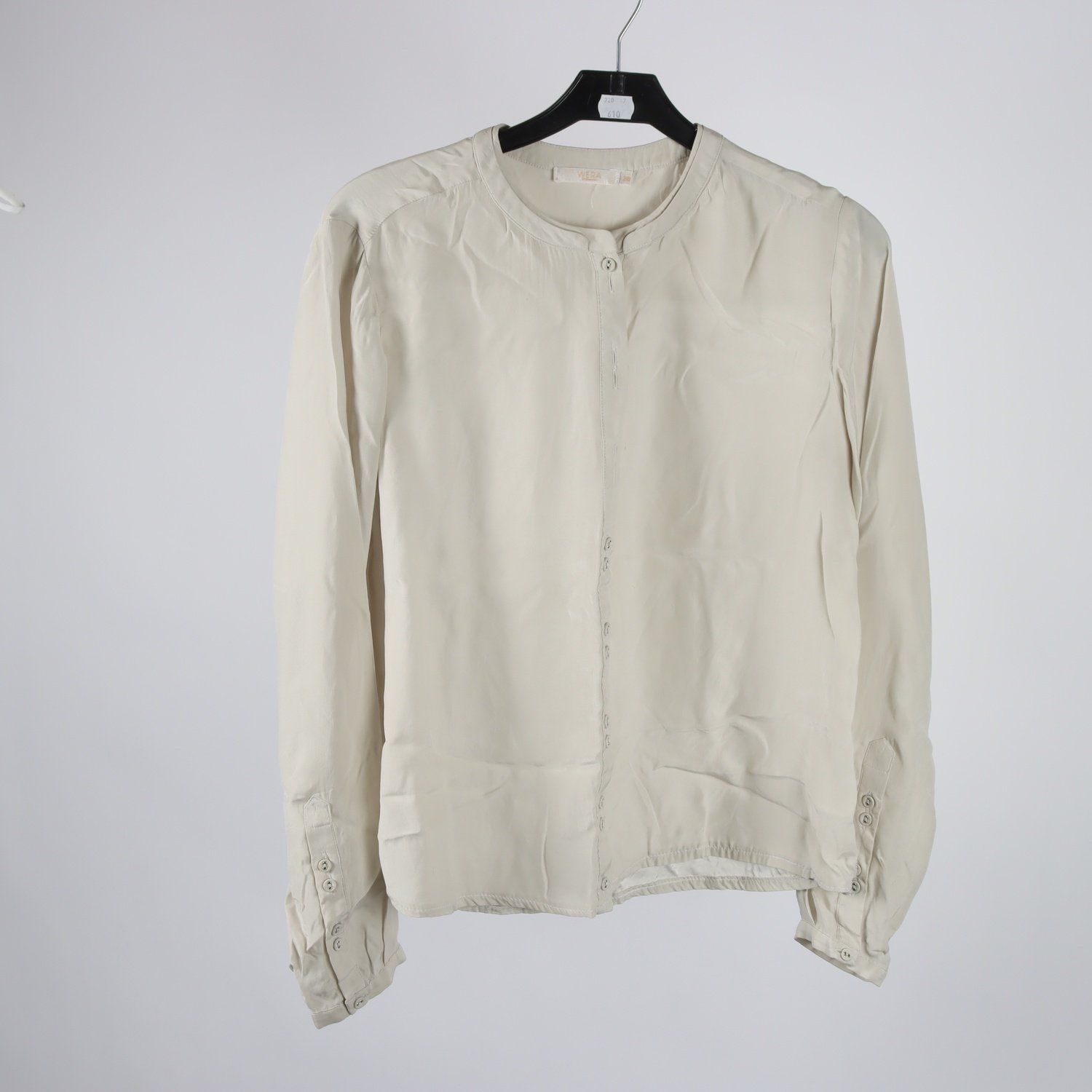 Blus, Wera, grå, 100% silke, stl. 38.