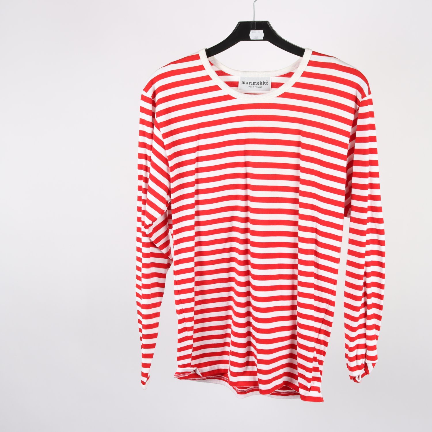 Tröja, Marimekko, randig, vit, röd, stl. S.