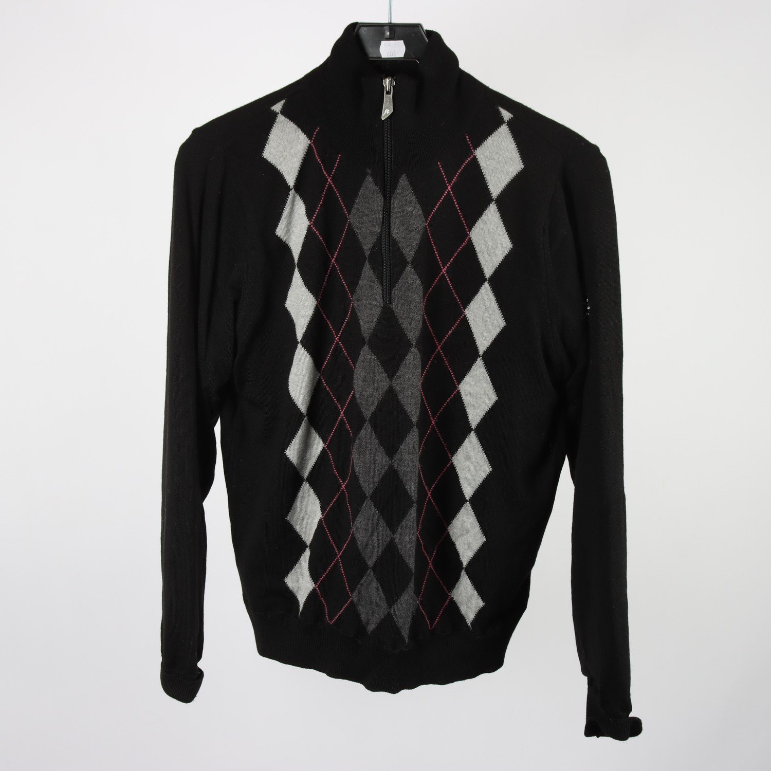 Fodrad tröja, Ivanhoe, svart, ull, stl. 40.