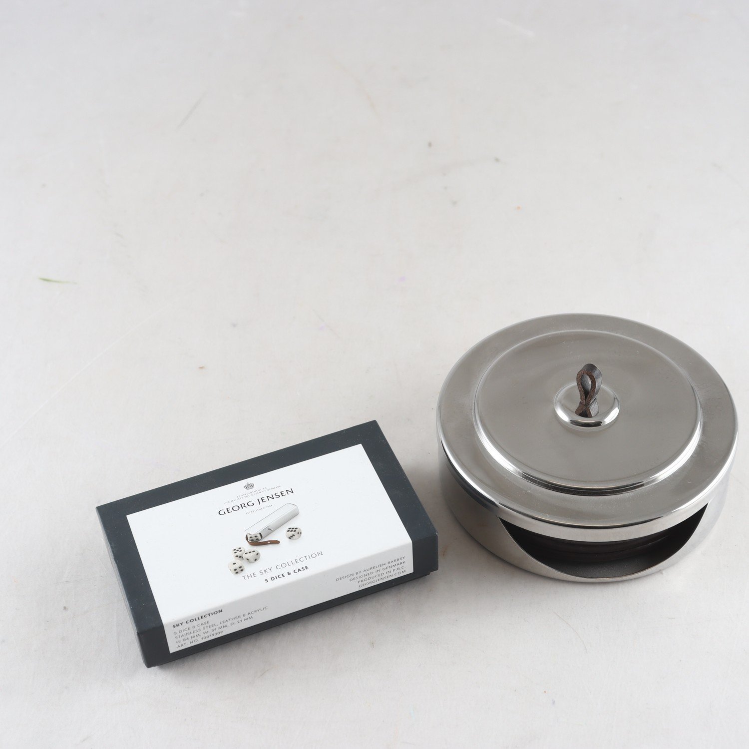 Glasunderlägg & tärningsfodral, Georg Jensen