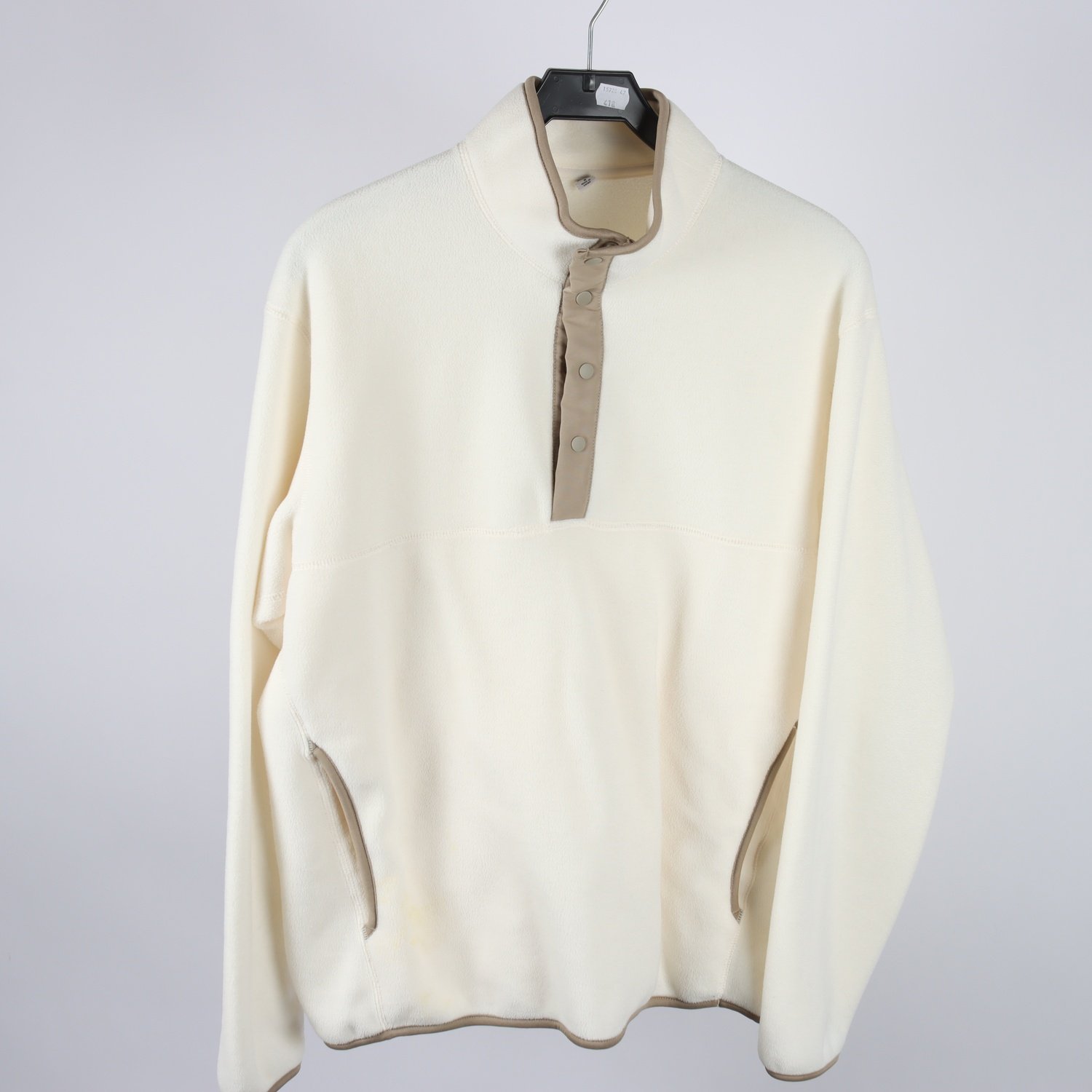 Fleecetröja, Uniqlo, vit, stl. M