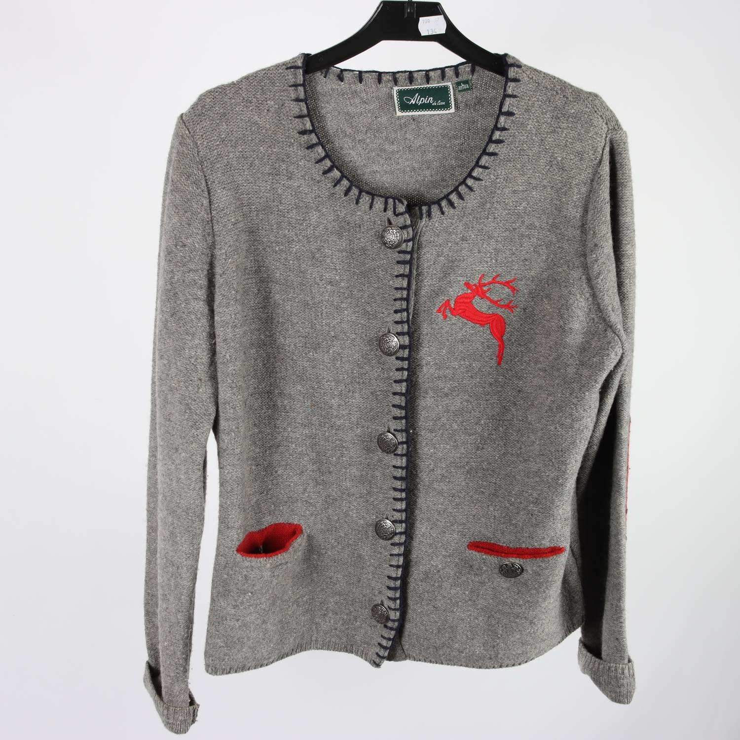 Kofta, Alpin de luxe, grå, stl. L