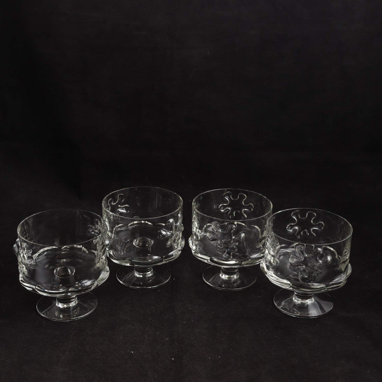 Dessertskålar, glas, Erkkitapio Siiroinen, Riihimäen Lasi, 4 st