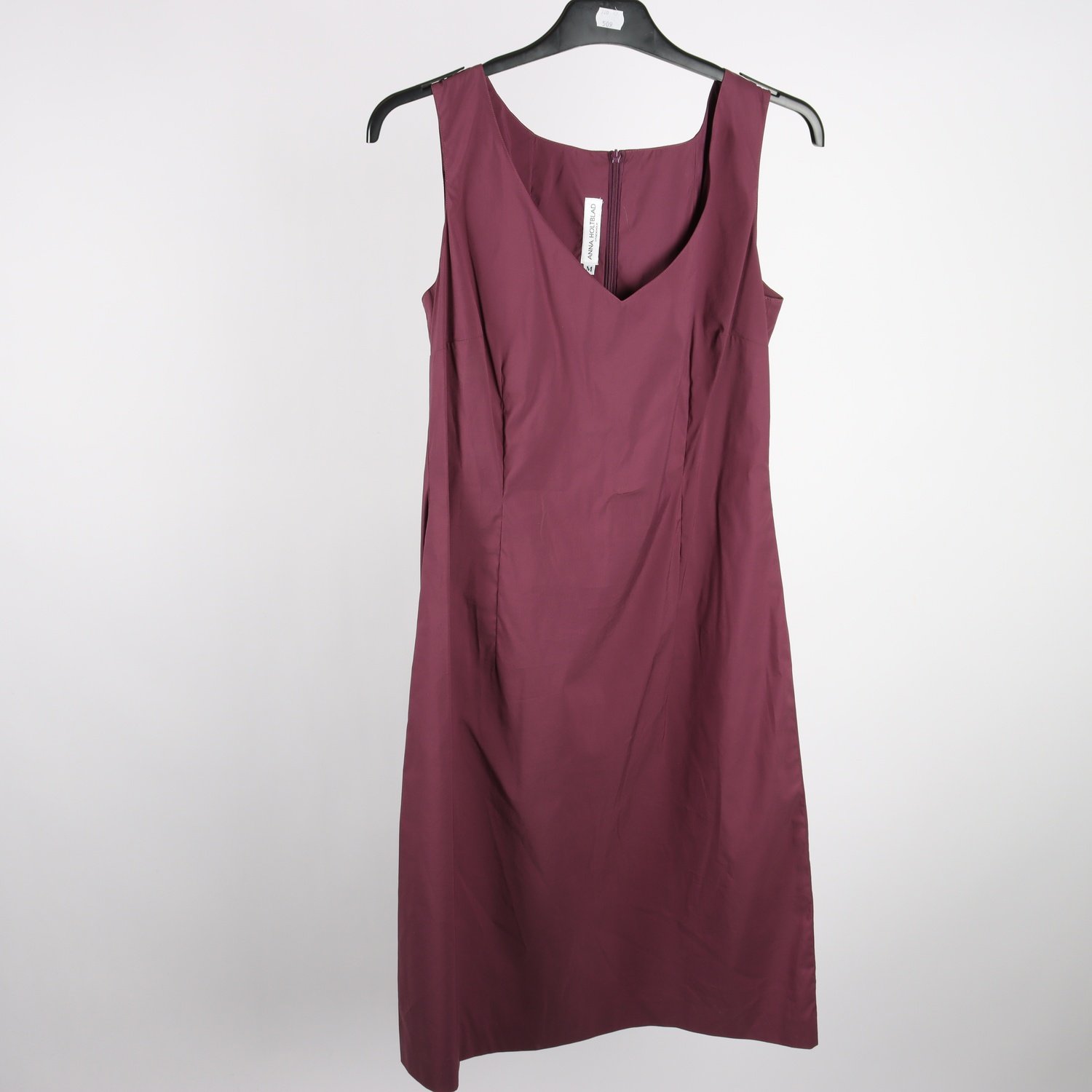 Klänning, Anna Holtblad, vinröd, stl. M.