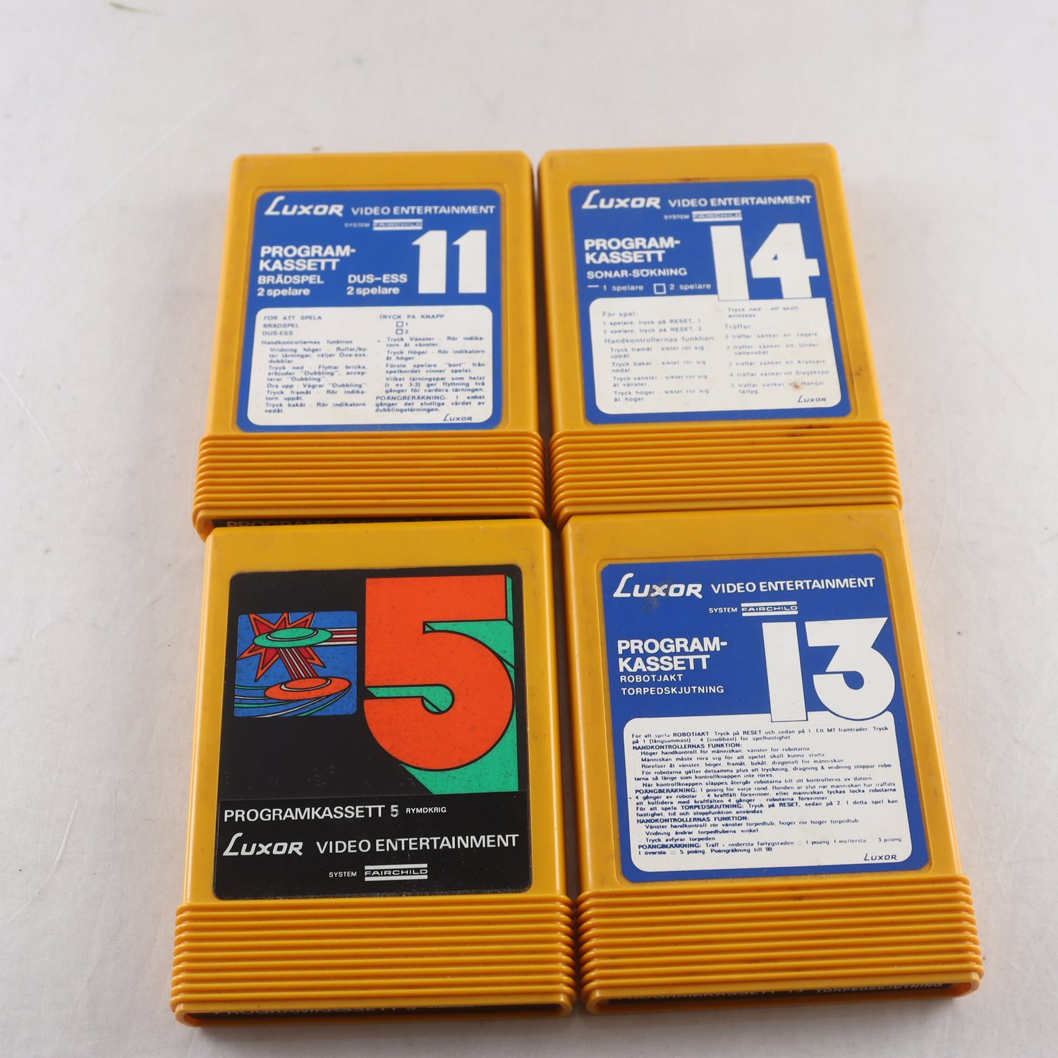 Spel, Programkassetter, Luxor Fairchild