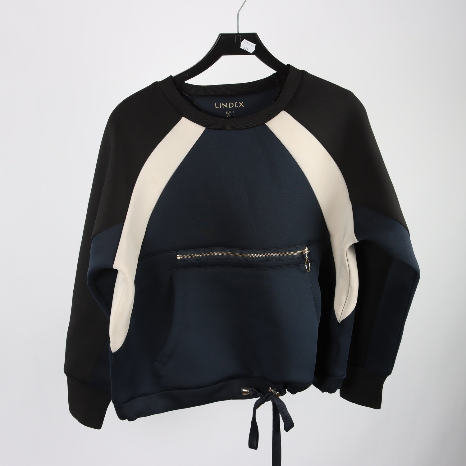 Tröja, Lindex, svart, blå, softshell, stl. L