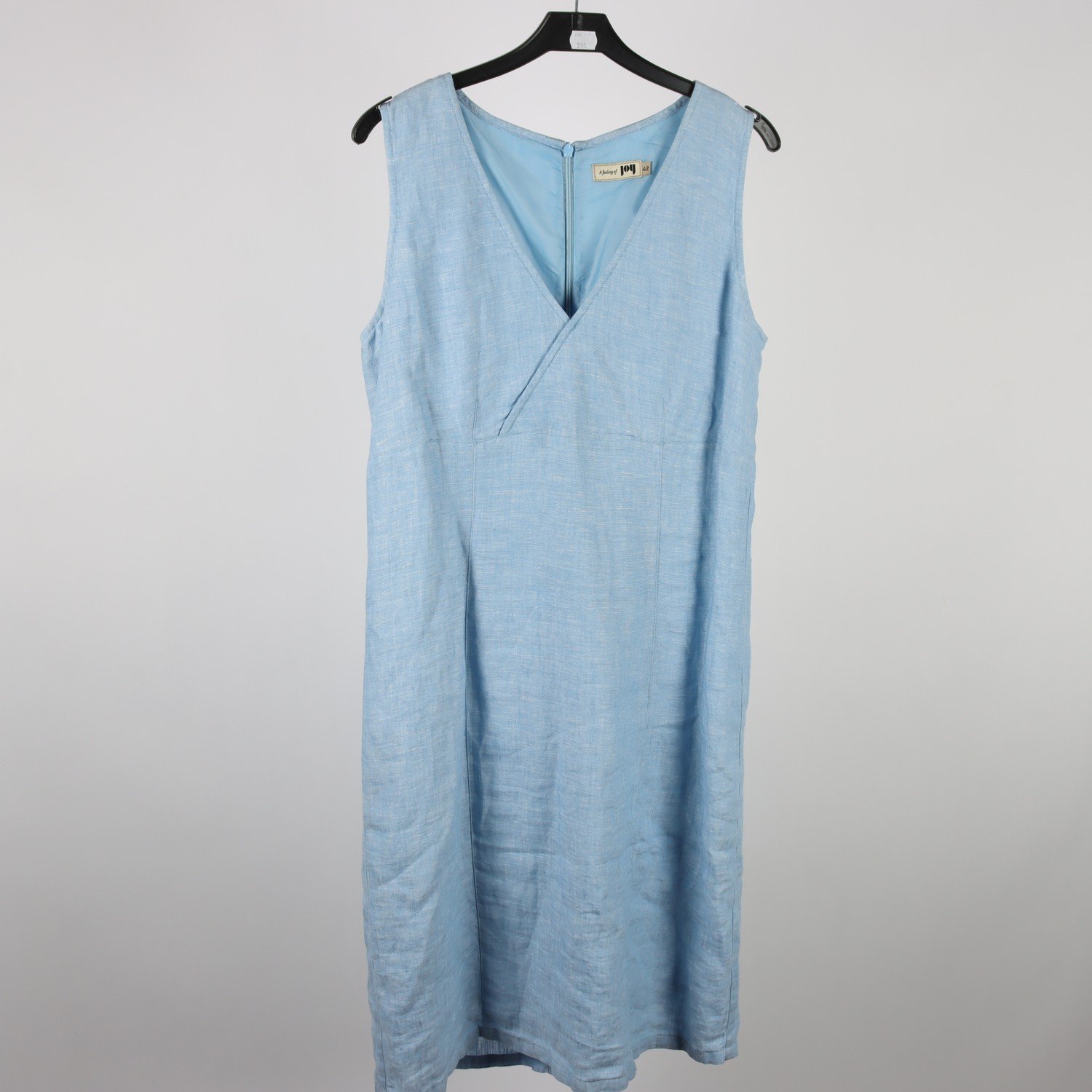 Klänning, Joy, ljusblå, lin, stl. 42.