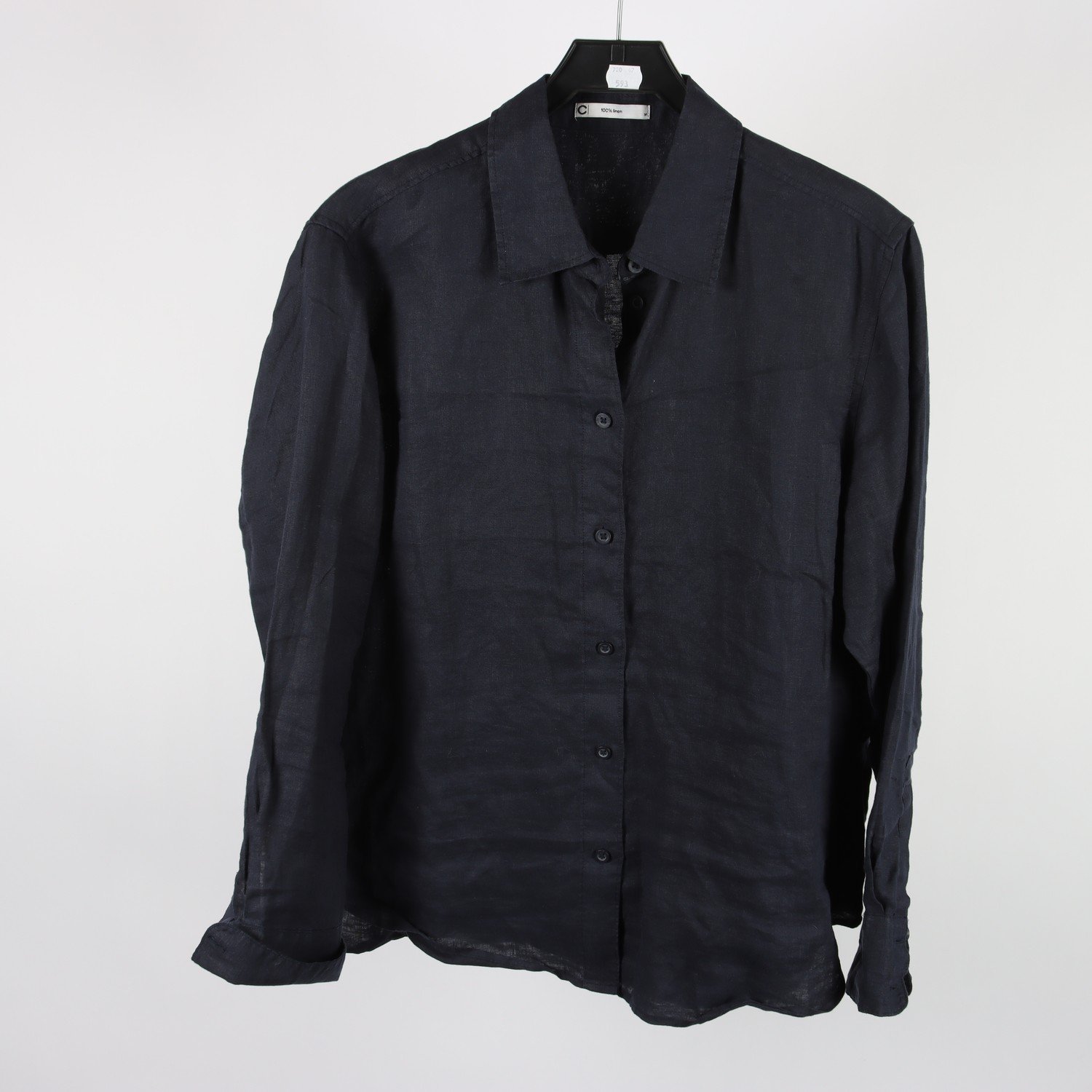 Blus, Cubus, marinblå, lin, stl. M.