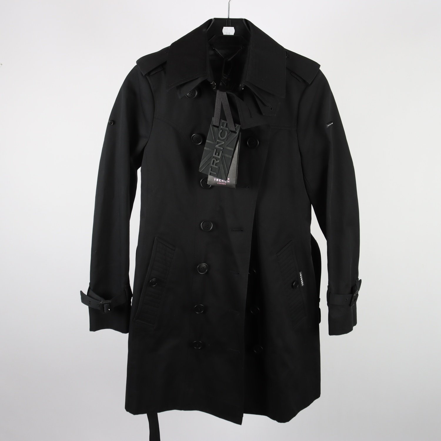 Kappa, Trench, svart, stl. M.