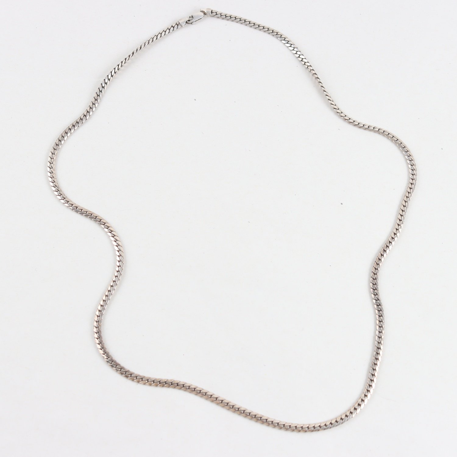 Halsband, Manglad pansarlänk, Silver, Vikt: 32,8g