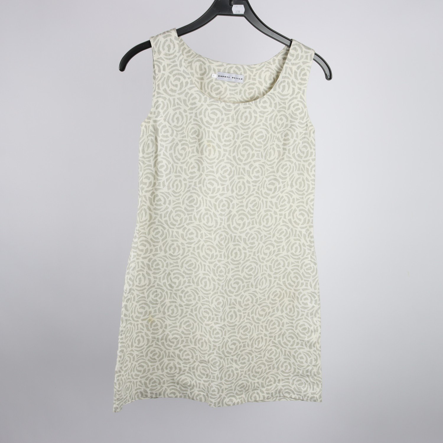 Klänning, Budrys Design, vit, grå, lin, stl. S.