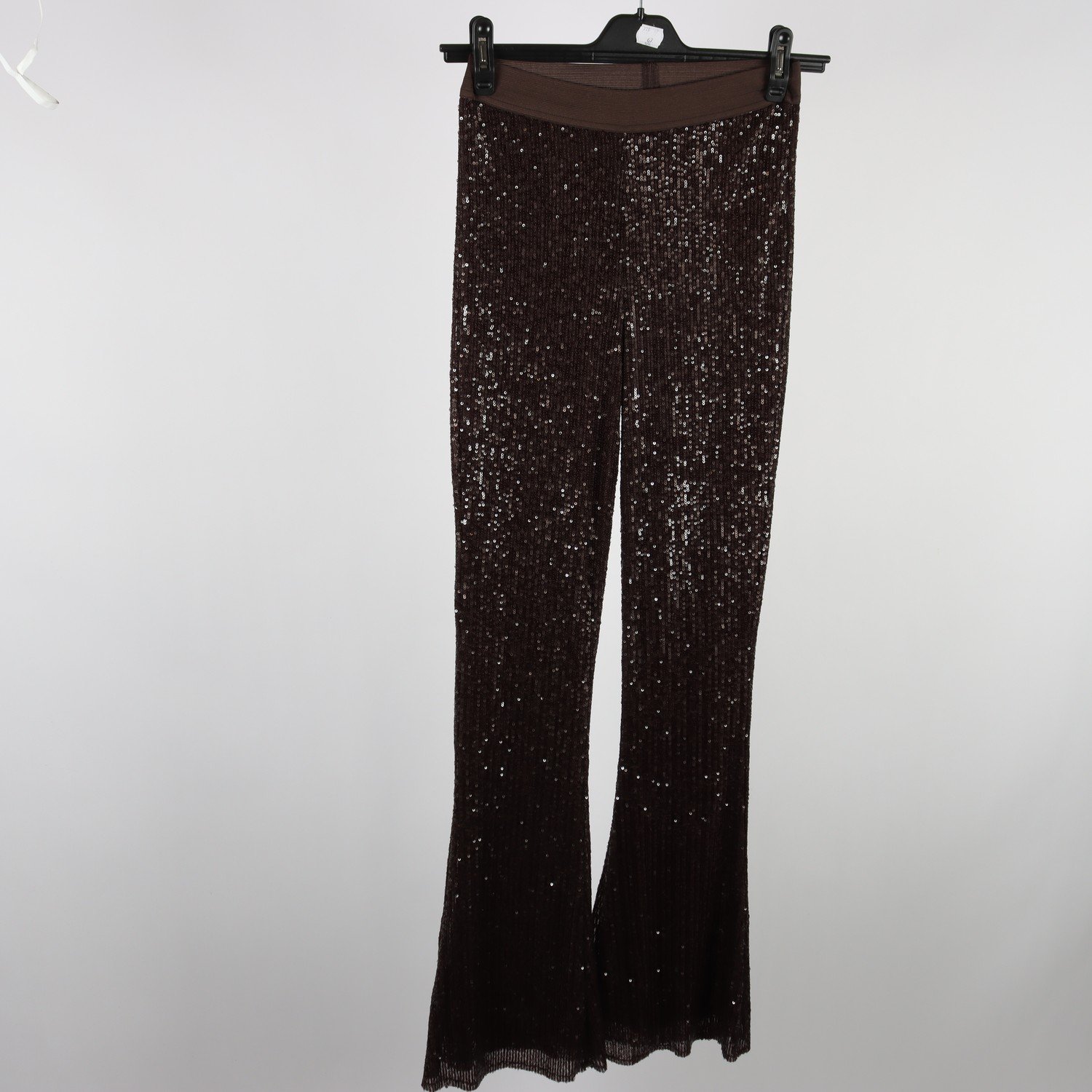 Byxor, BikBok, brun, paljetter, stl. S