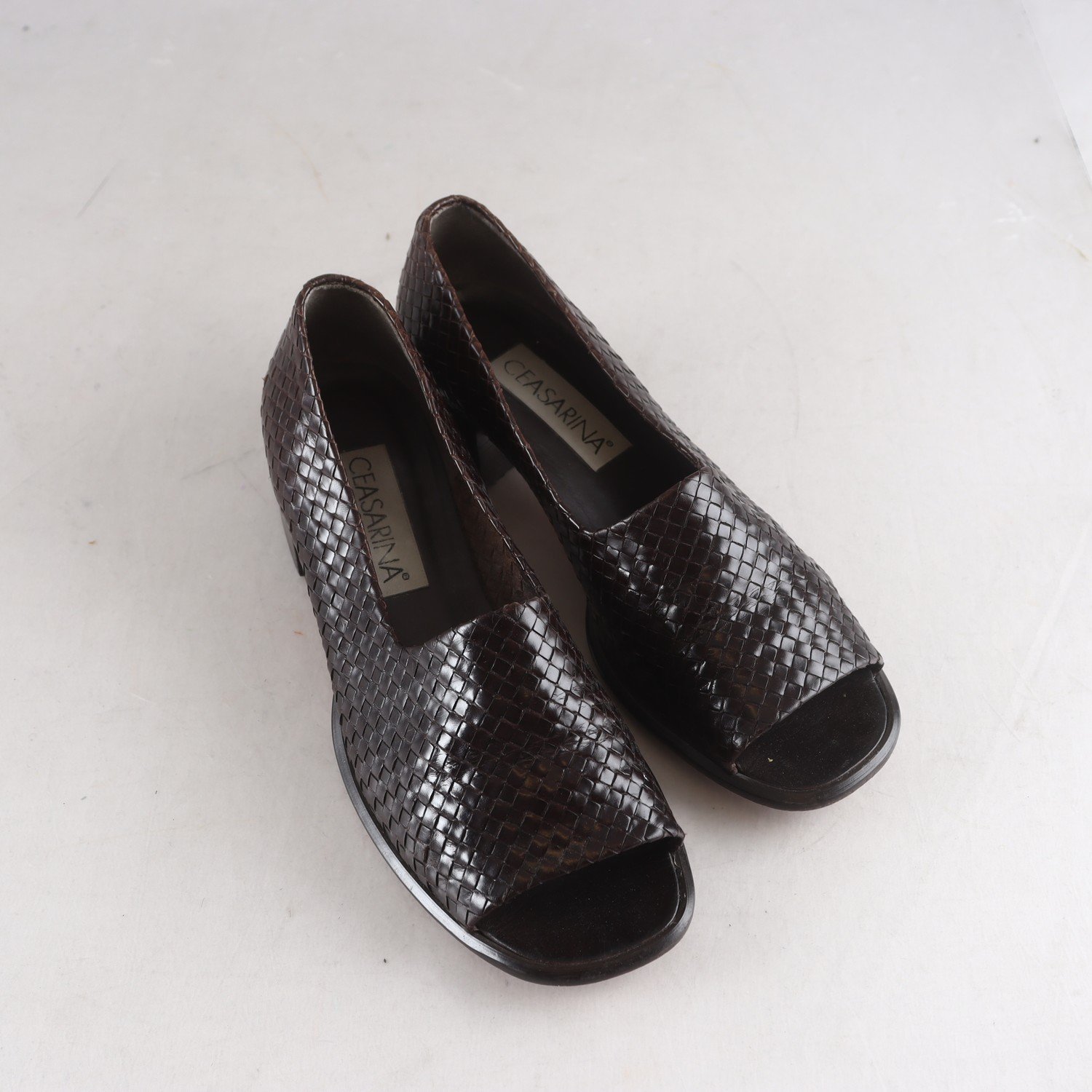 Klacksko, Ceasarina, vintage, läder, stl. 38