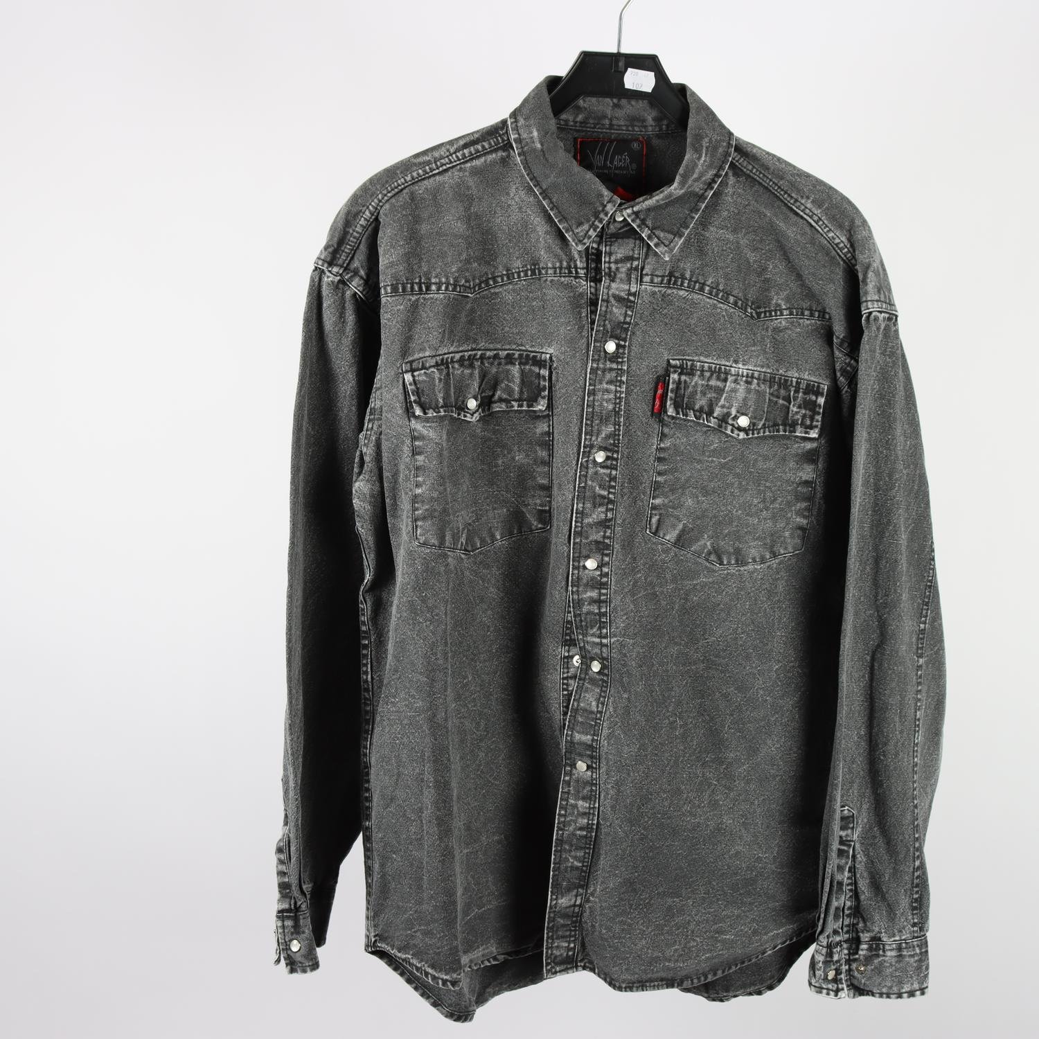 Jeansskjorta, Van Lagèr, gråsvart, stl. XL