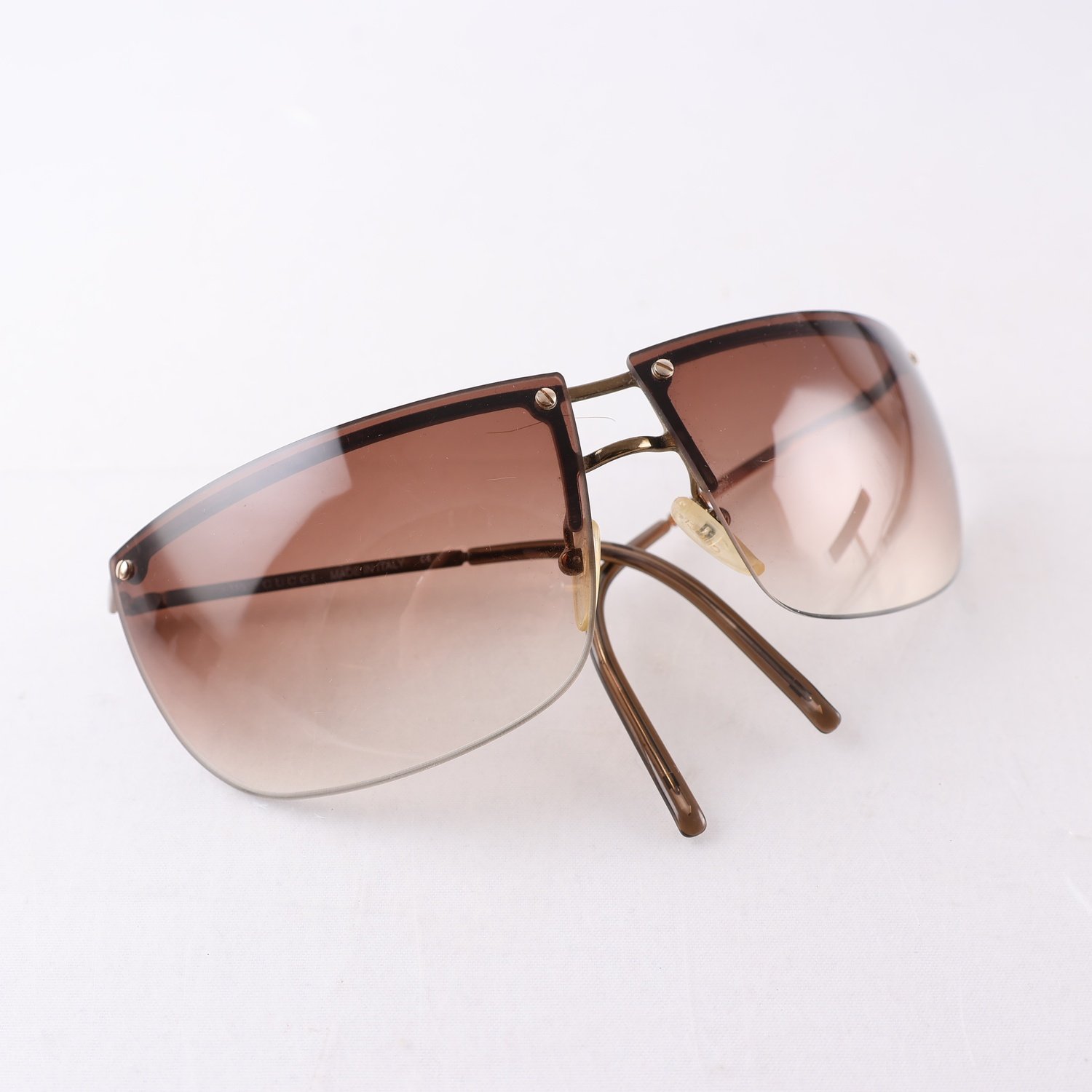 Solglasögon, metall, Gucci Wrap, millenium