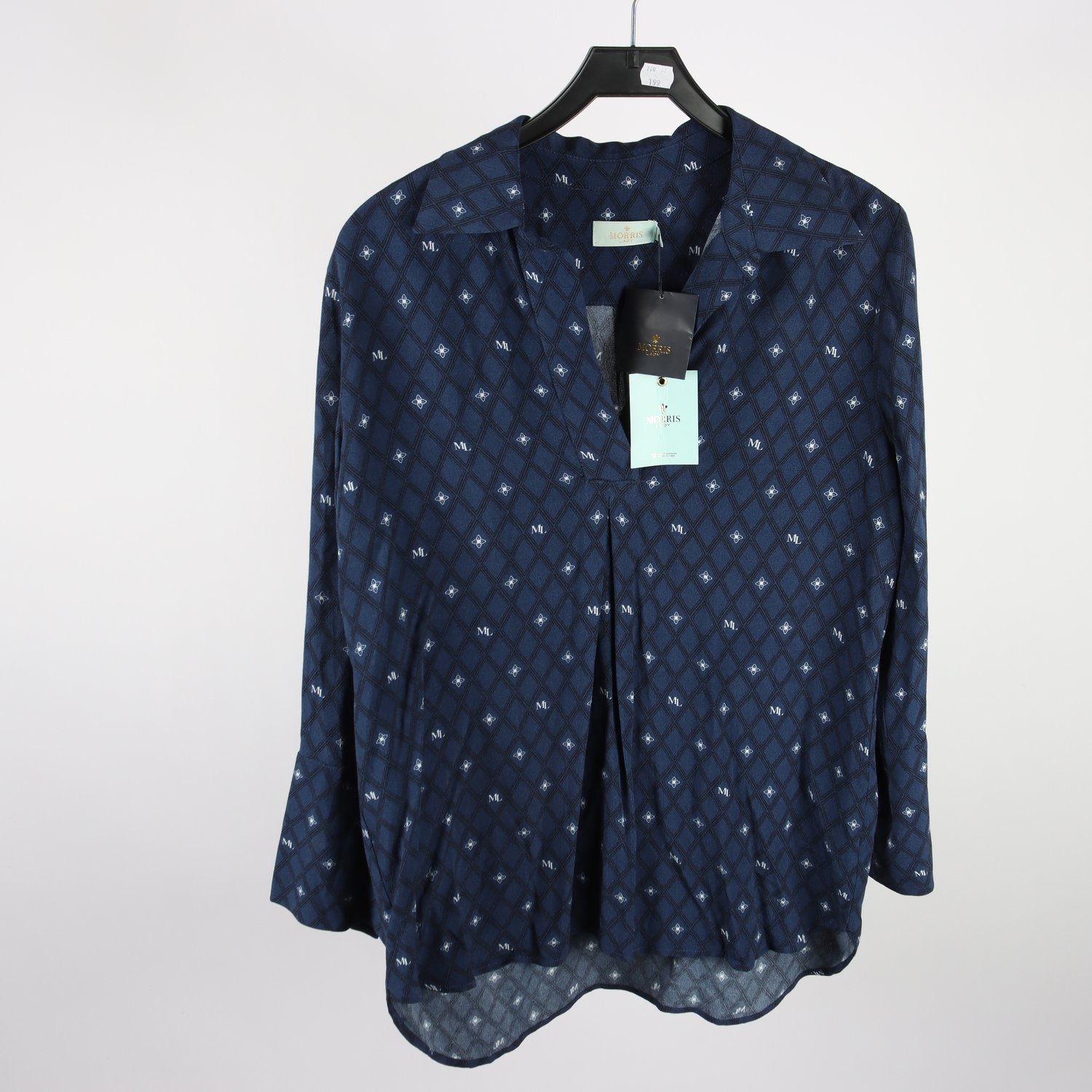 Blus, Morris, blå, stl. 40