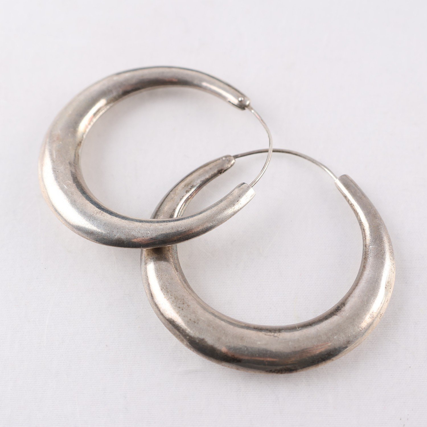 Örhängen, creoler, silver 925, vikt: 18.2g