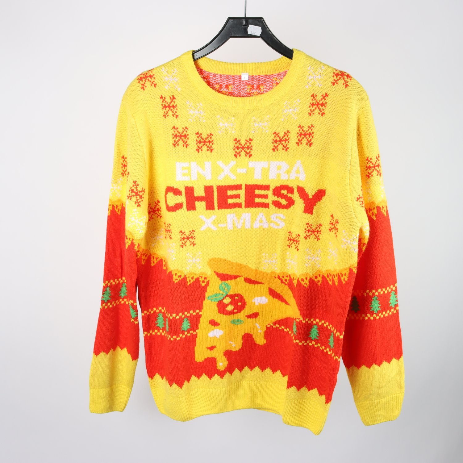 Jultröja, Okänd, gul, röd, stl. L