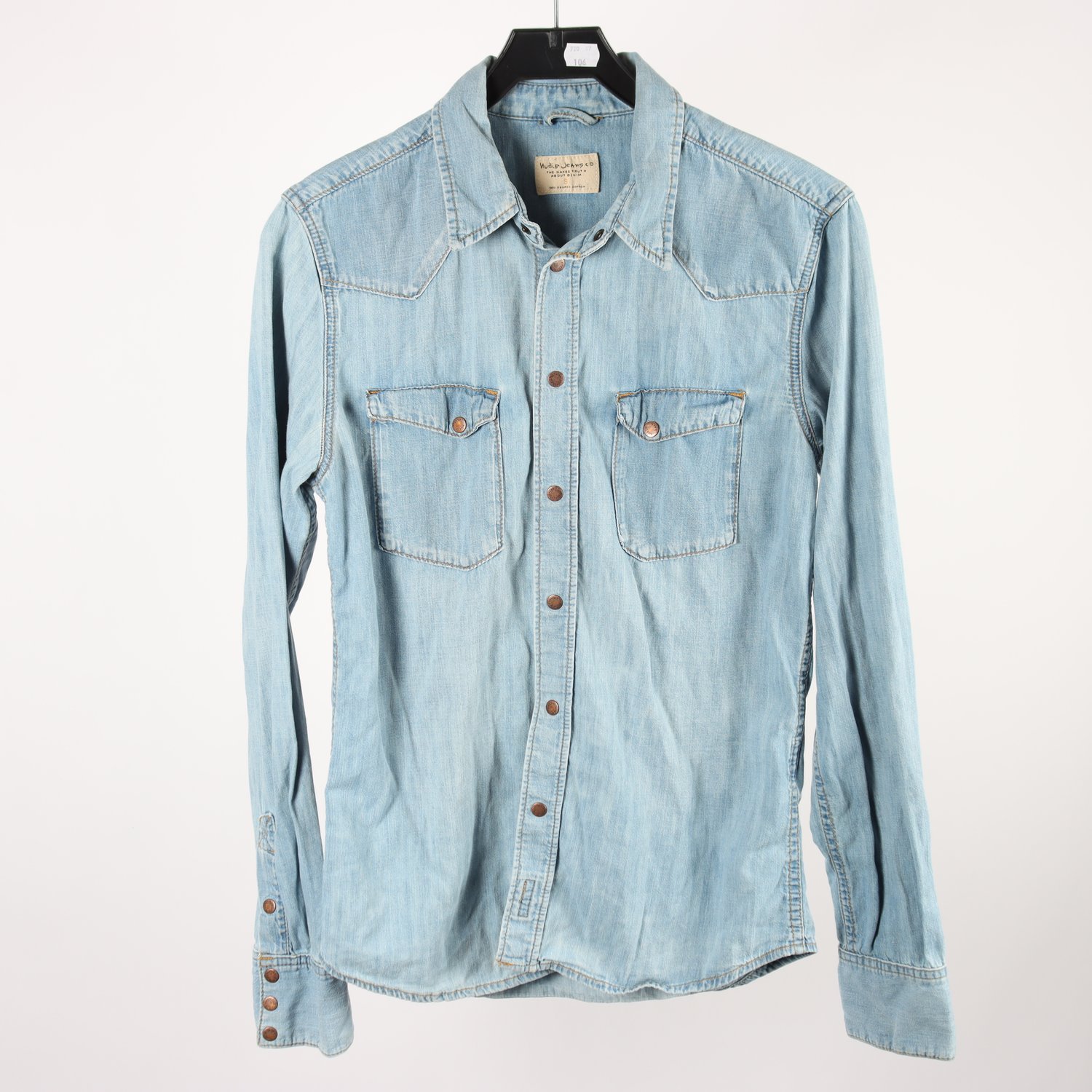 Jeansskjorta, Nudie Jeans, blå, stl. S