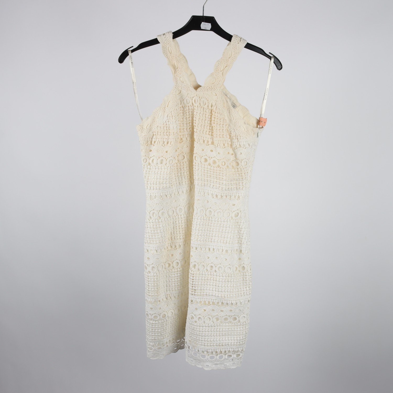 Klänning, Karen Millen, beige, hålbroderi, stl 34