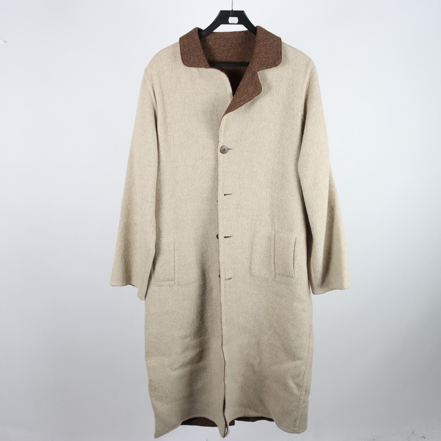 Kappa, Hess Natur, brun, beige, ull, alpaca, stl. 42/44.