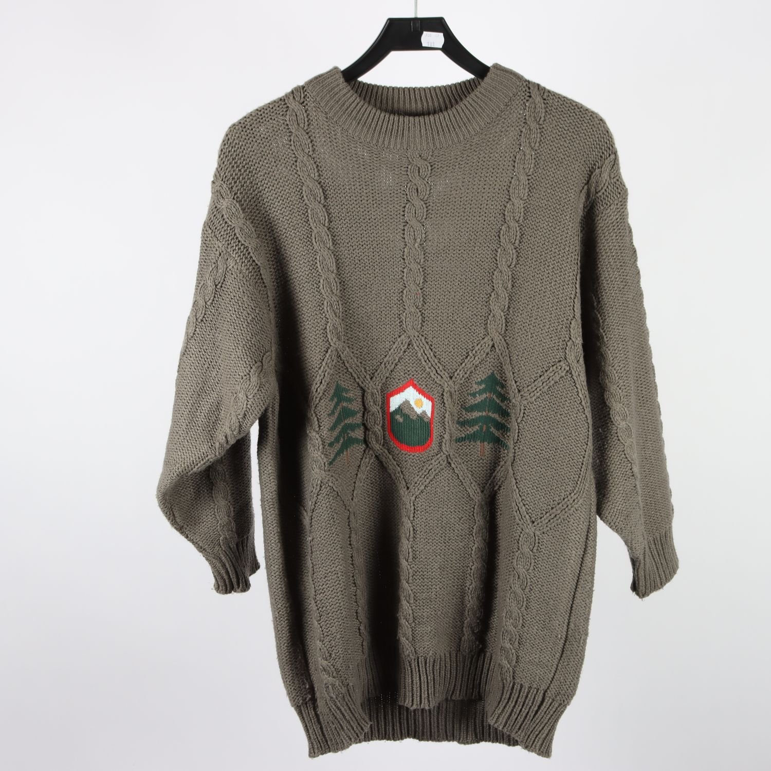 Jultröja, vintage, H&M, grå, stl. 38/40