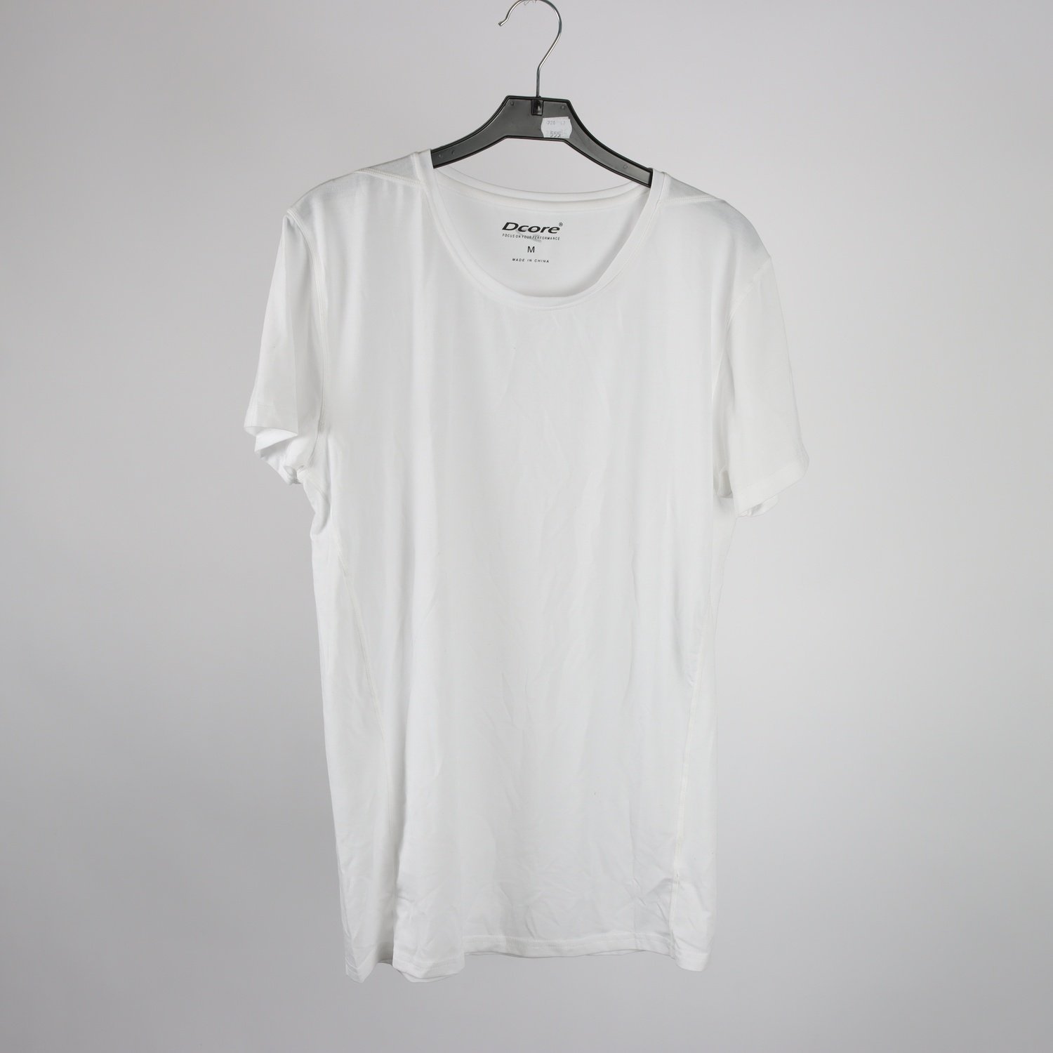 T-shirt, D Core, vit, 4-pack, stl. M.